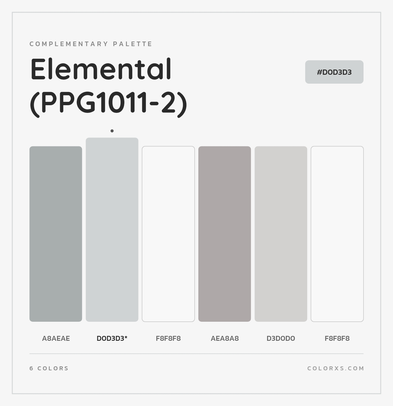Elemental (PPG1011-2) - Complementary Color Palette
