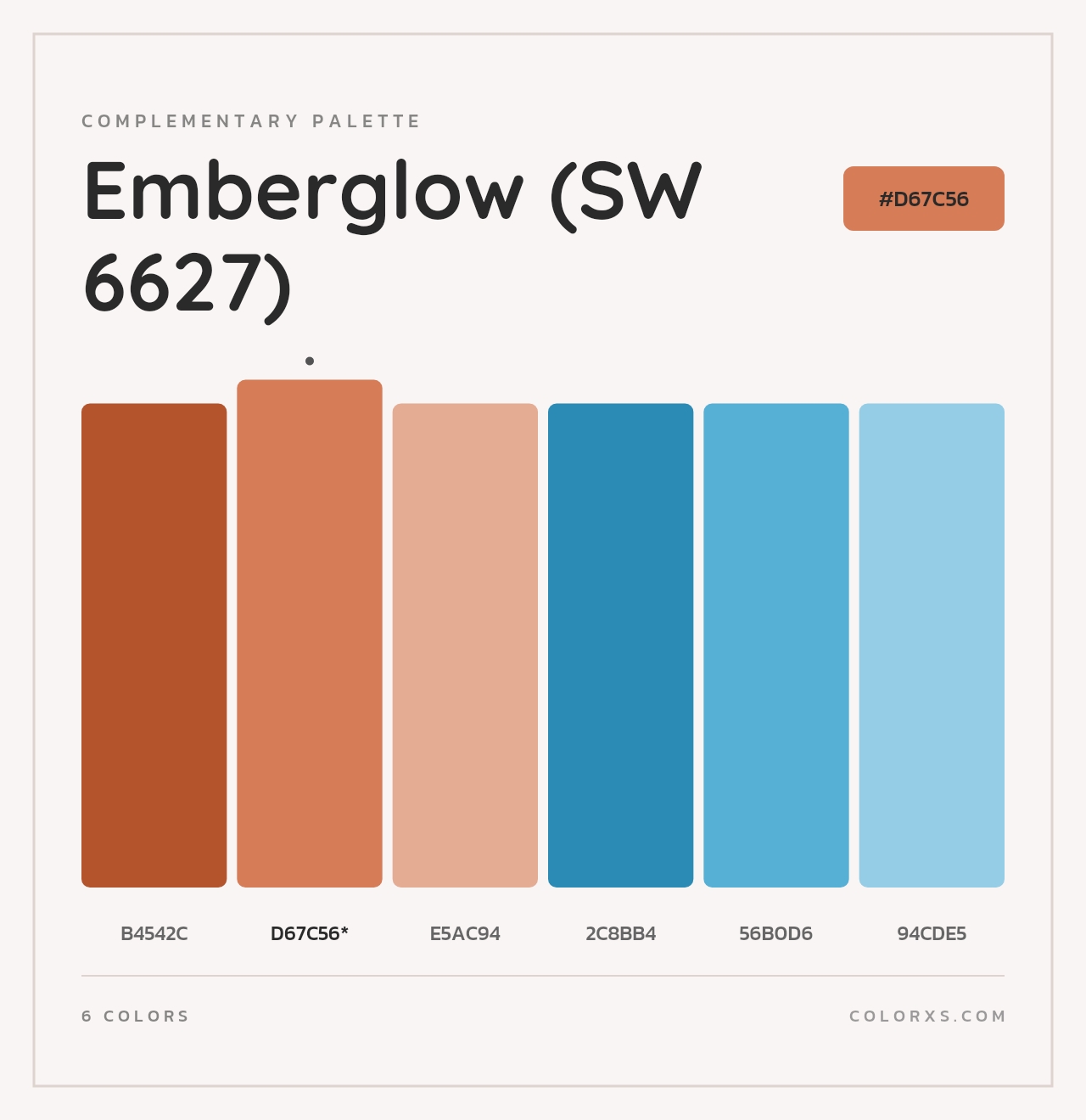 Emberglow (SW 6627) - Complementary Color Palette