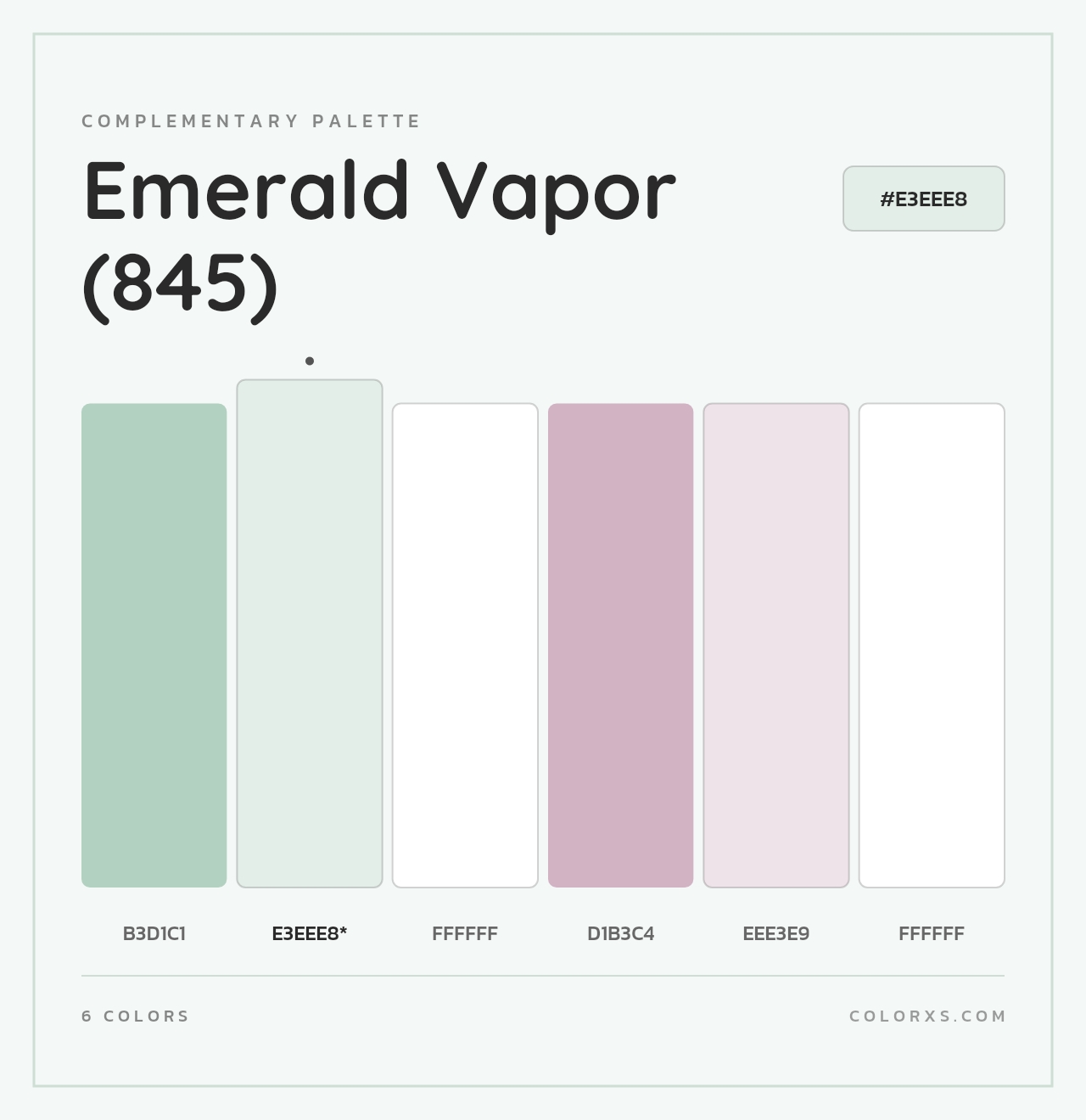 Emerald Vapor (845) - Complementary Color Palette