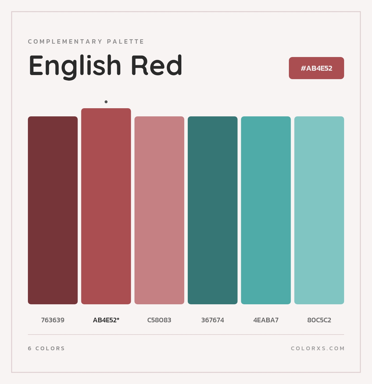 English Red - Complementary Color Palette