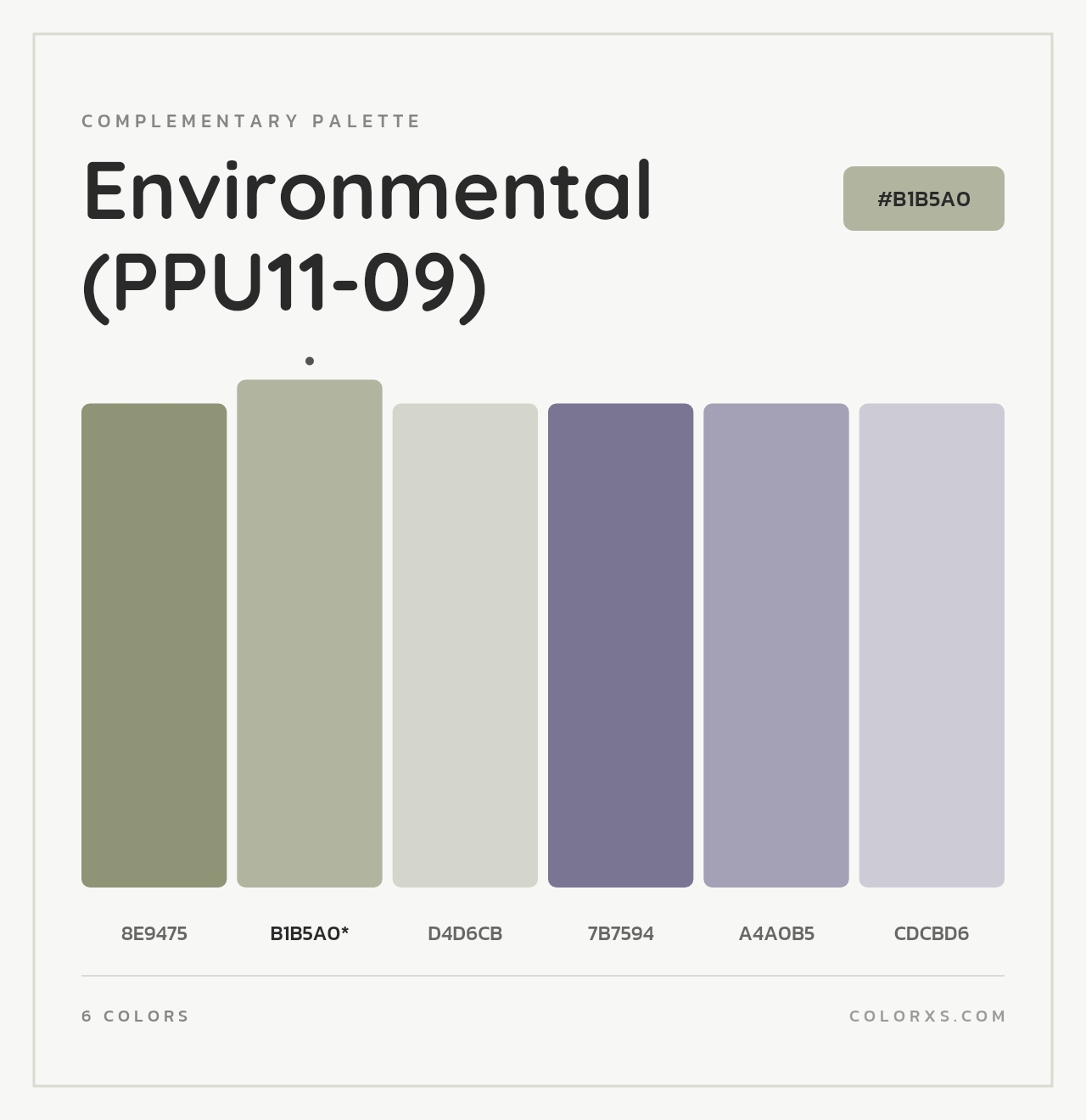 Environmental (PPU11-09) - Complementary Color Palette