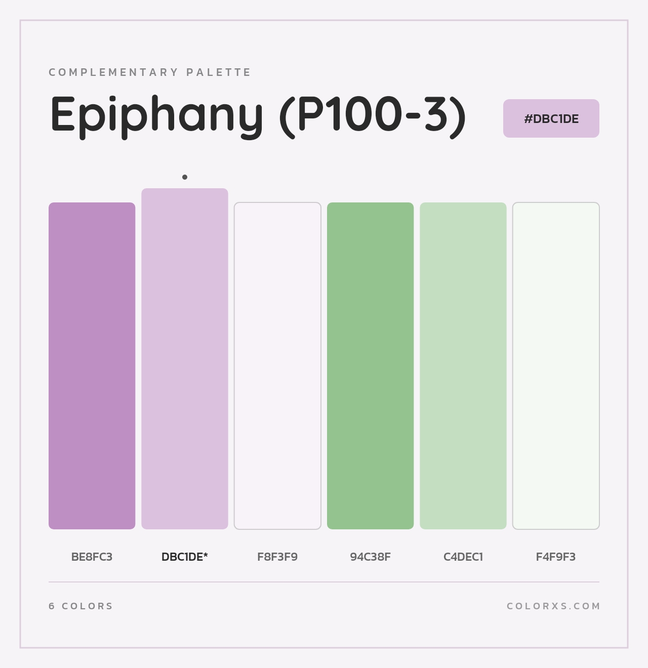 Epiphany (P100-3) - Complementary Color Palette