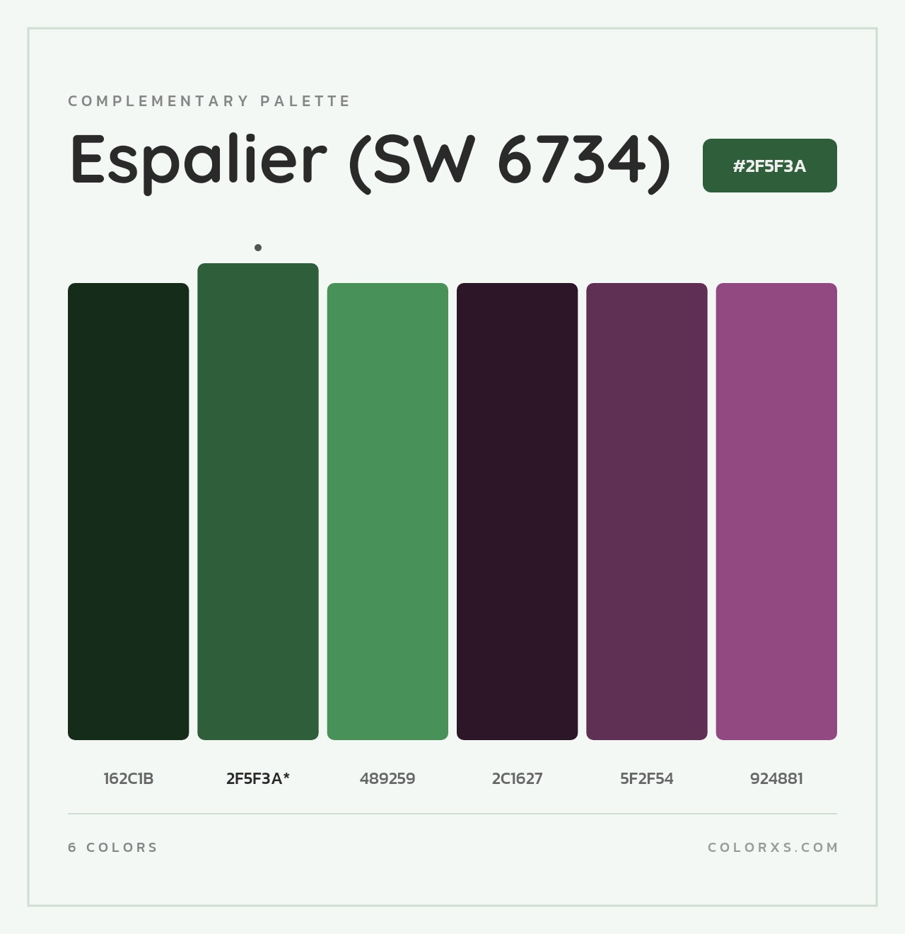 Espalier (SW 6734) - Complementary Color Palette
