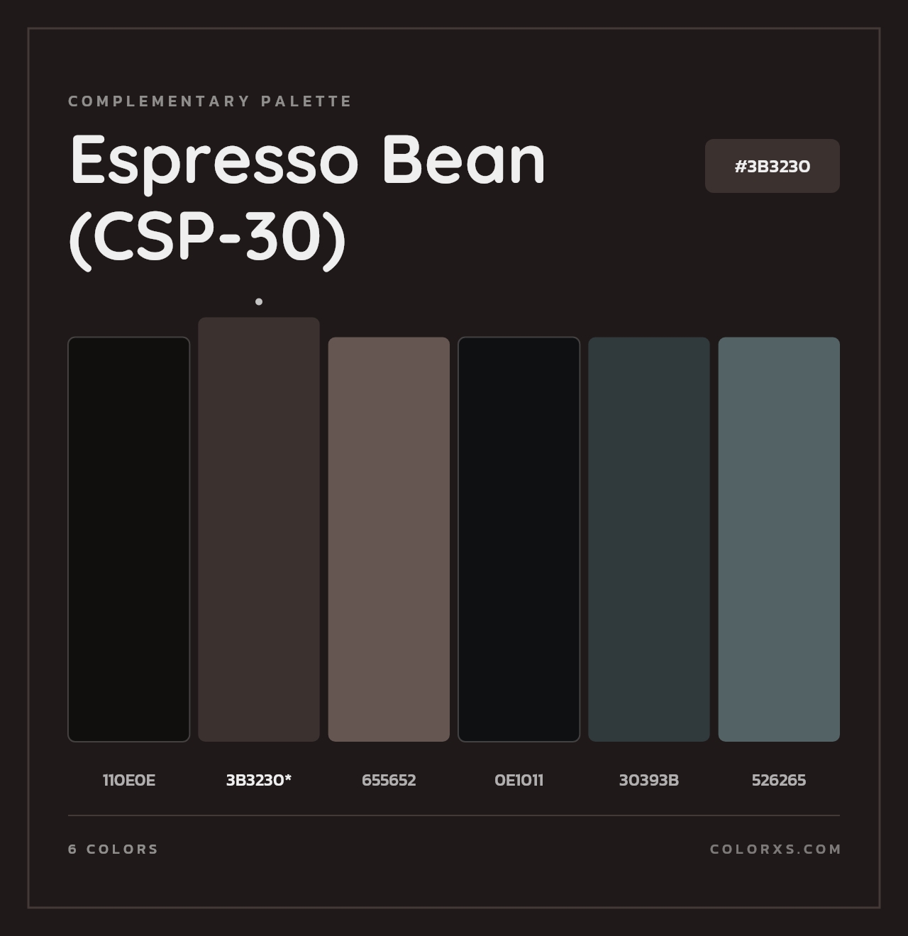 Espresso Bean (CSP-30) - Complementary Color Palette