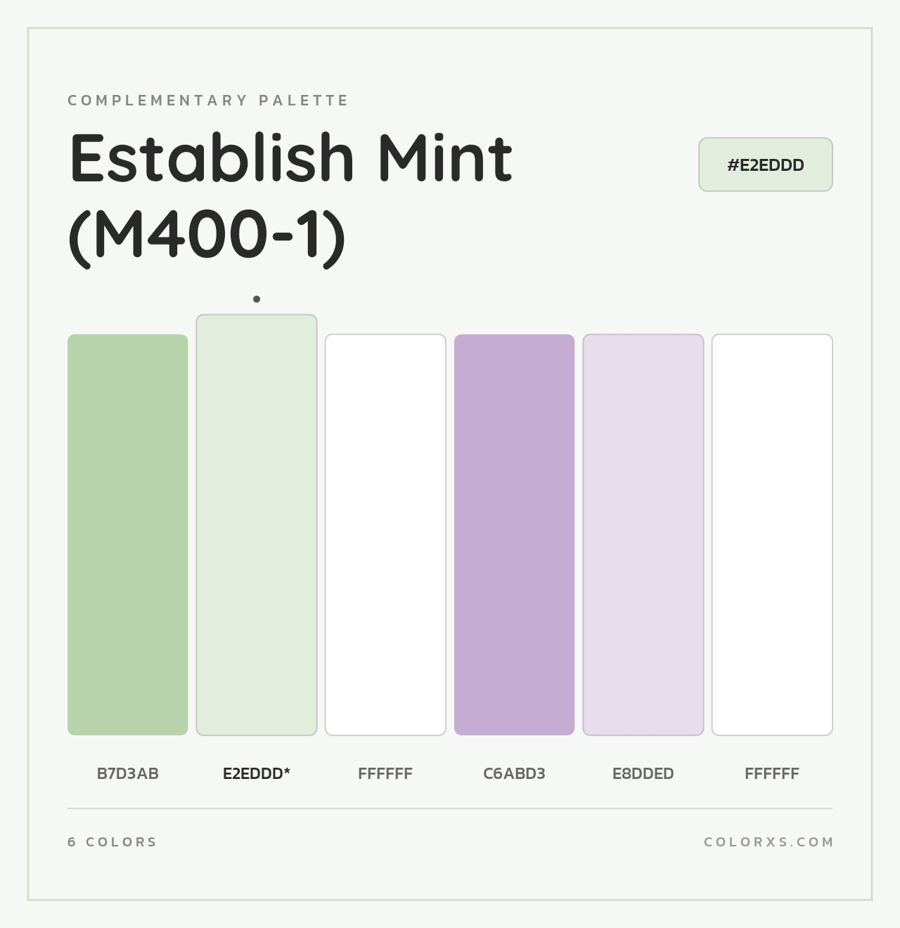 Establish Mint (M400-1) - Complementary Color Palette