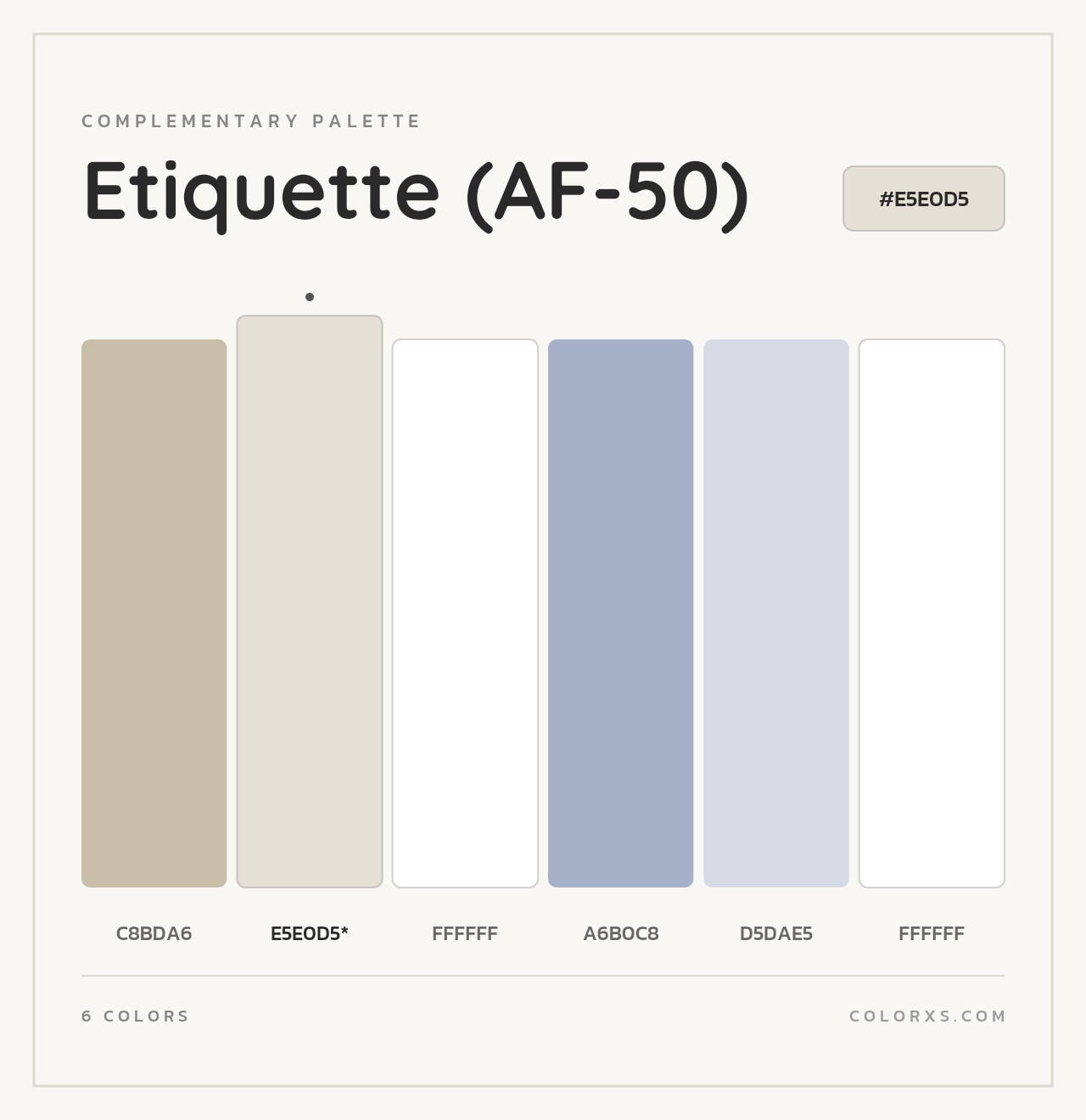 Etiquette (AF-50) - Complementary Color Palette