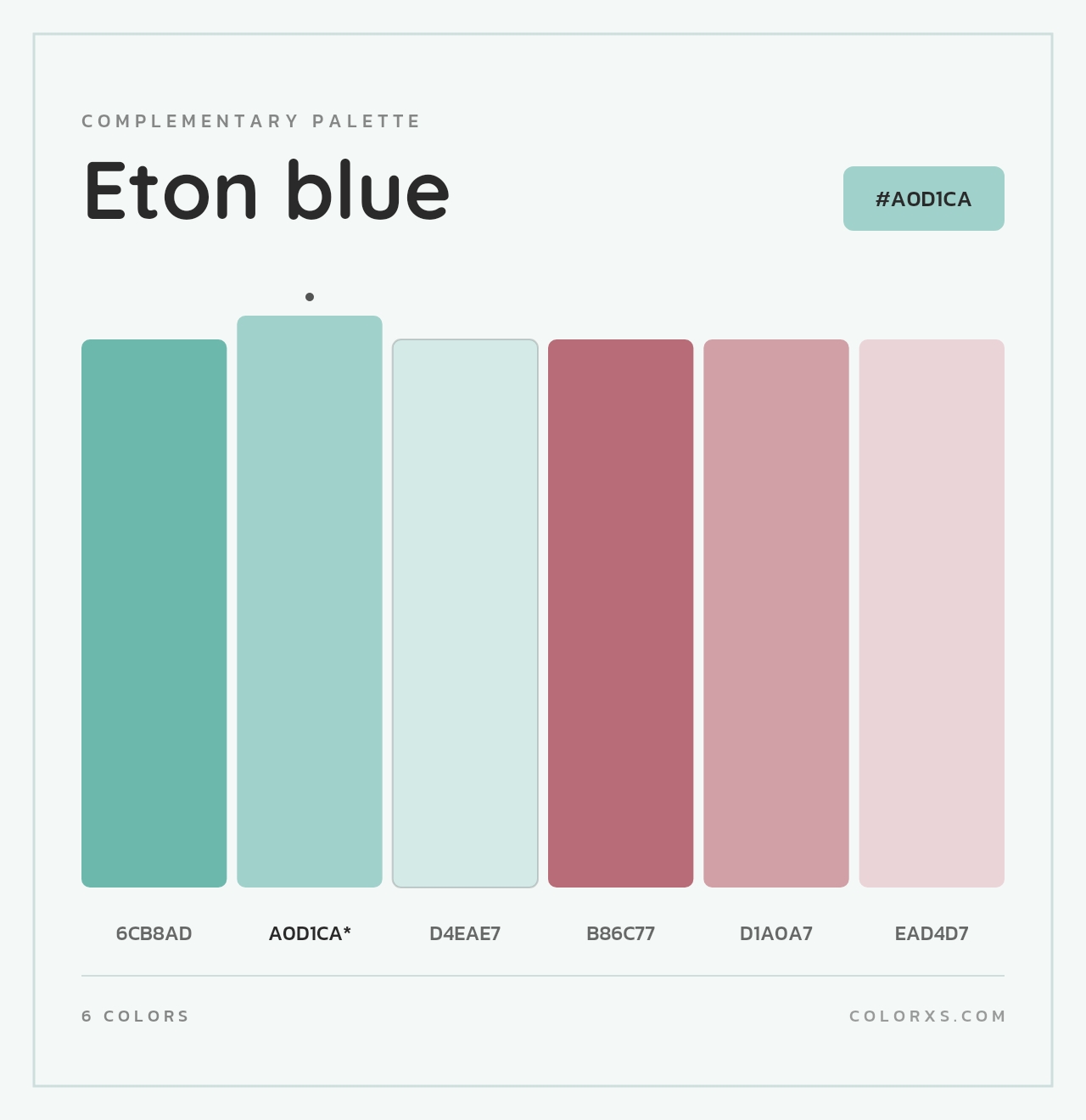 Eton blue - Complementary Color Palette