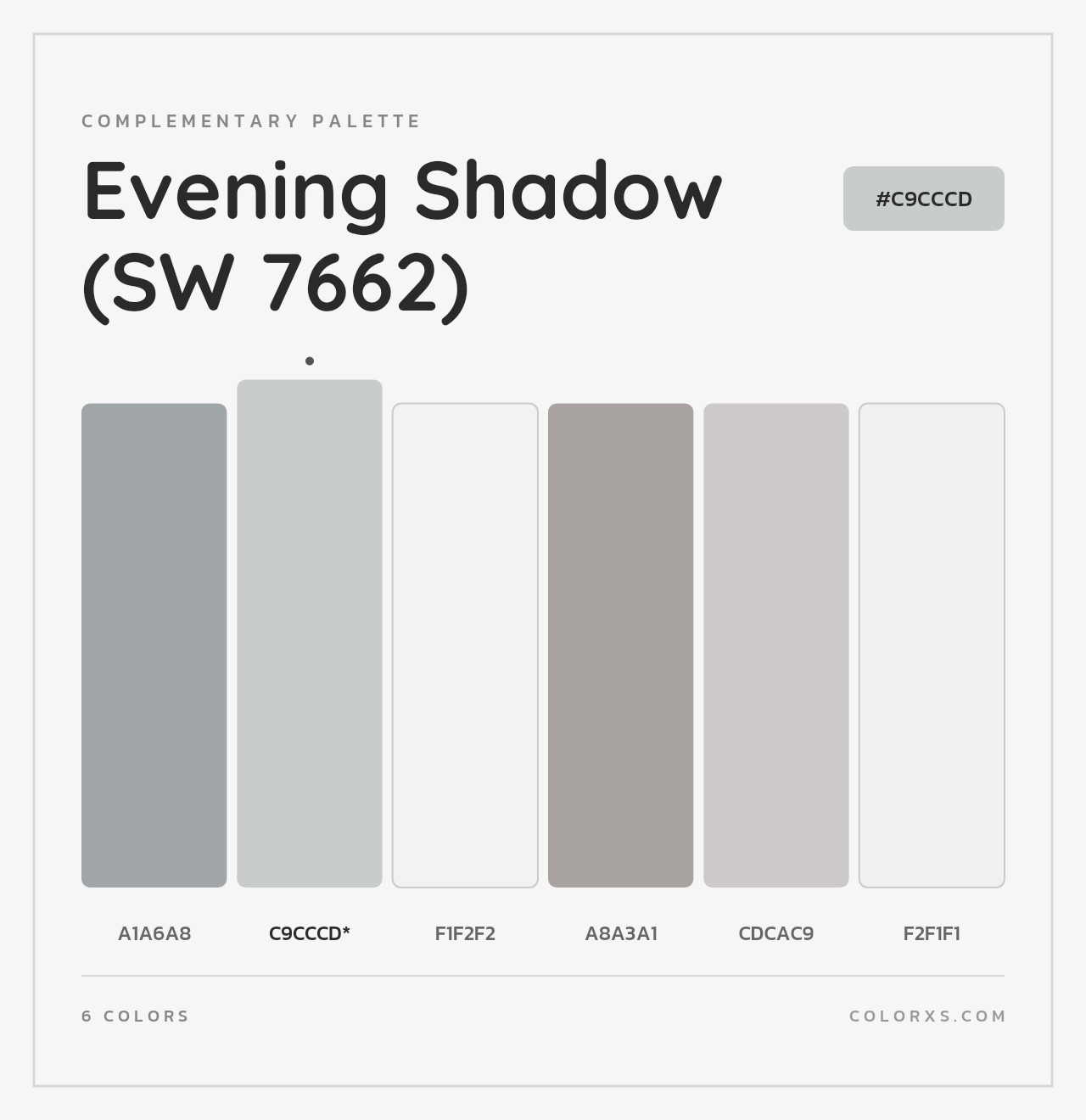 Evening Shadow (SW 7662) - Complementary Color Palette