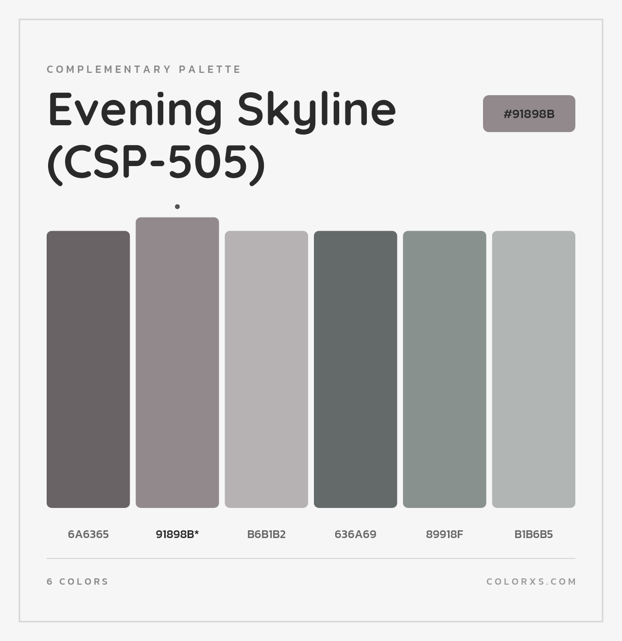 Evening Skyline (CSP-505) - Complementary Color Palette
