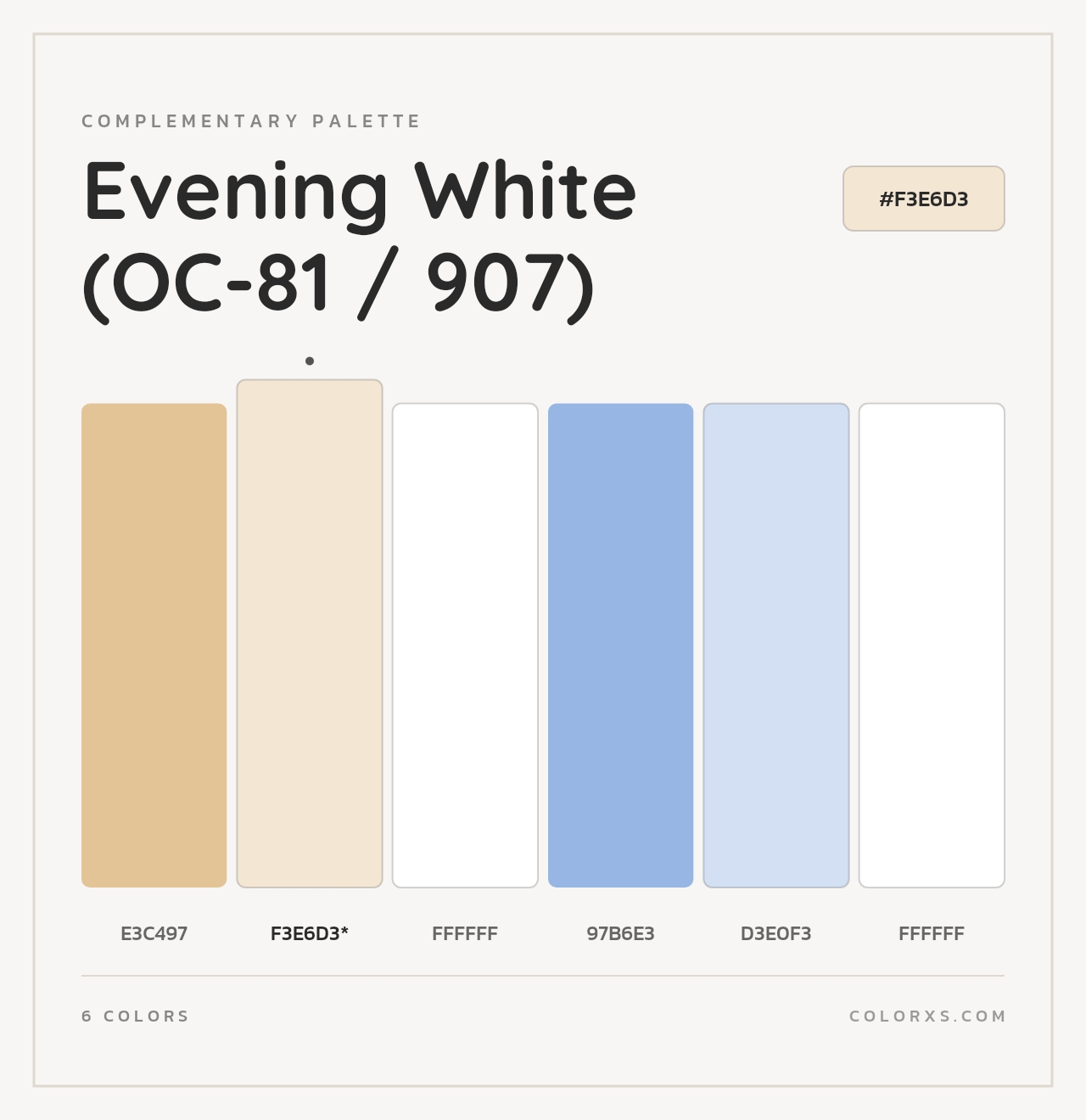 Evening White (OC-81 / 907) - Complementary Color Palette