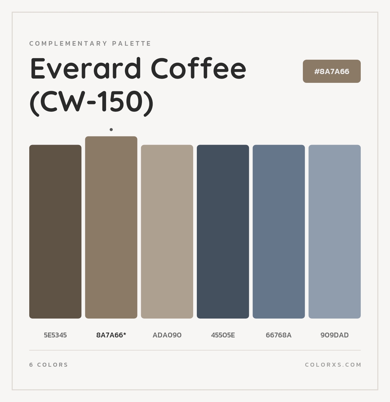 Everard Coffee (CW-150) - Complementary Color Palette