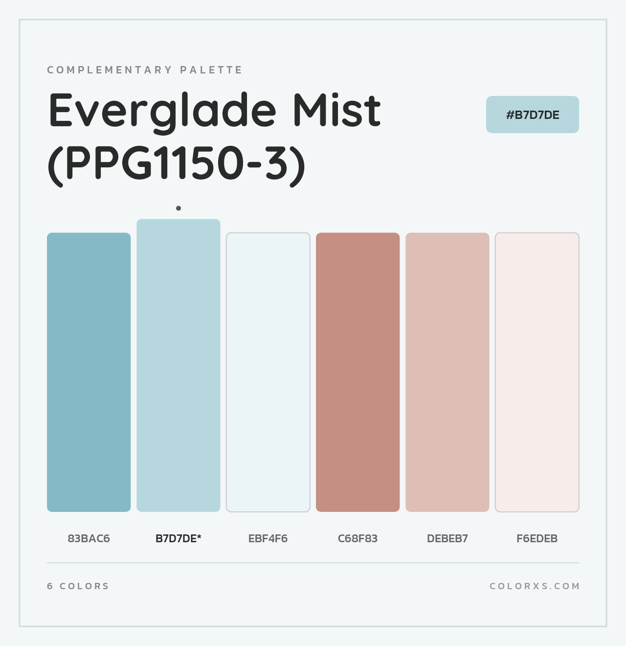 Everglade Mist (PPG1150-3) - Complementary Color Palette