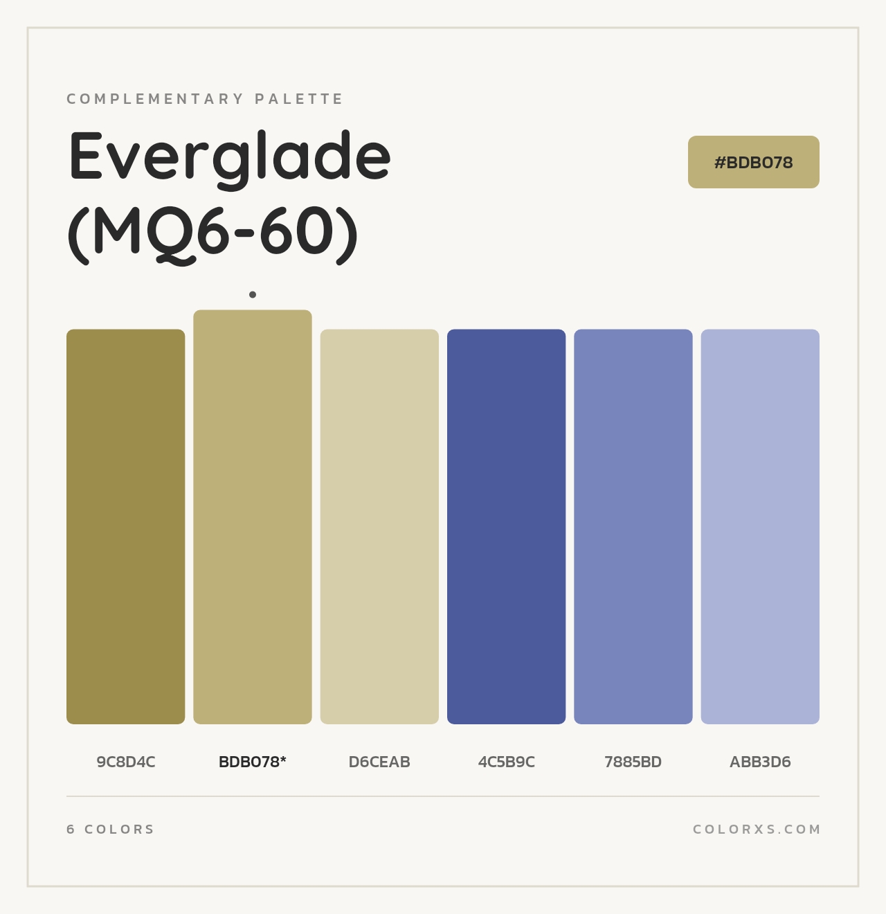 Everglade (MQ6-60) - Complementary Color Palette