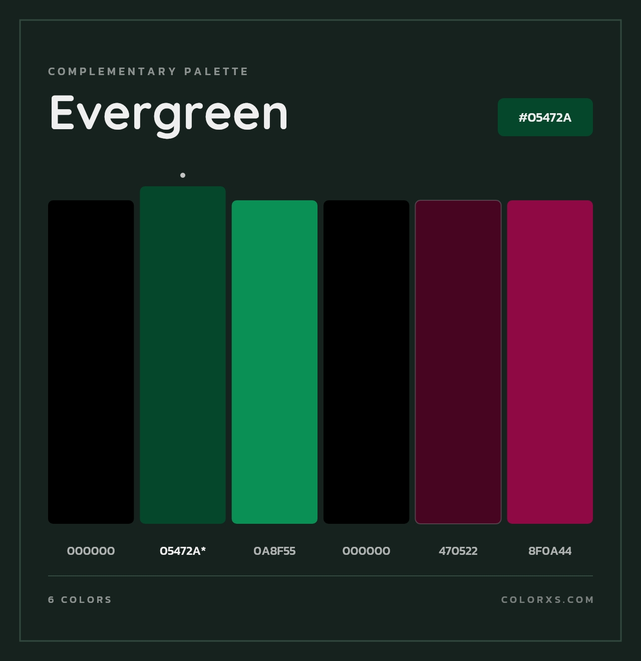 Evergreen - Complementary Color Palette