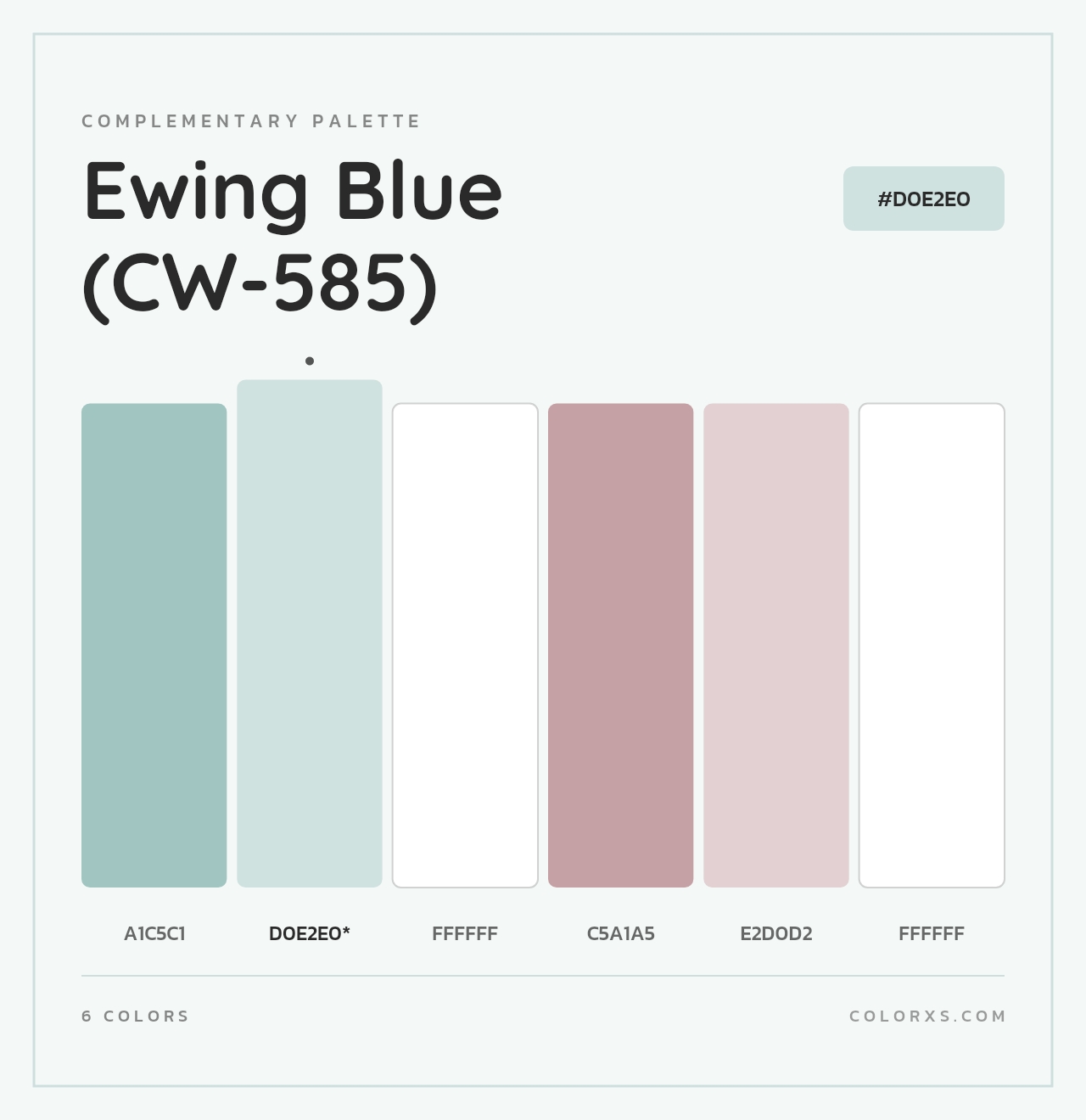 Ewing Blue (CW-585) - Complementary Color Palette