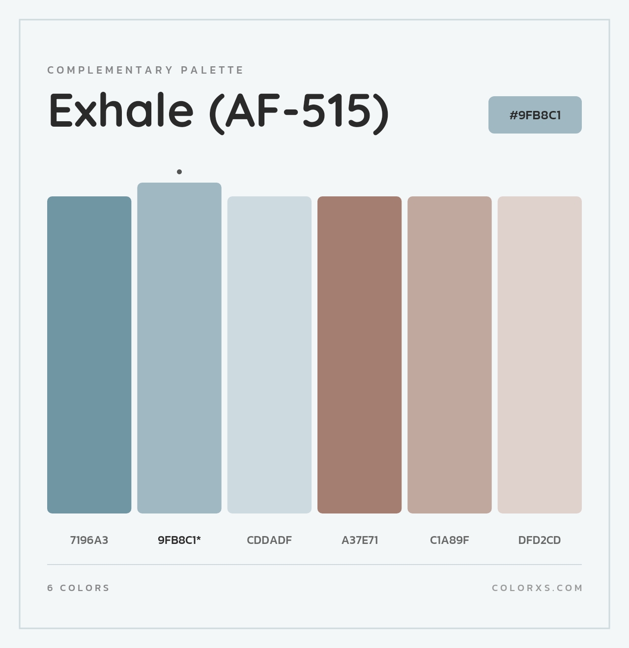 Exhale (AF-515) - Complementary Color Palette