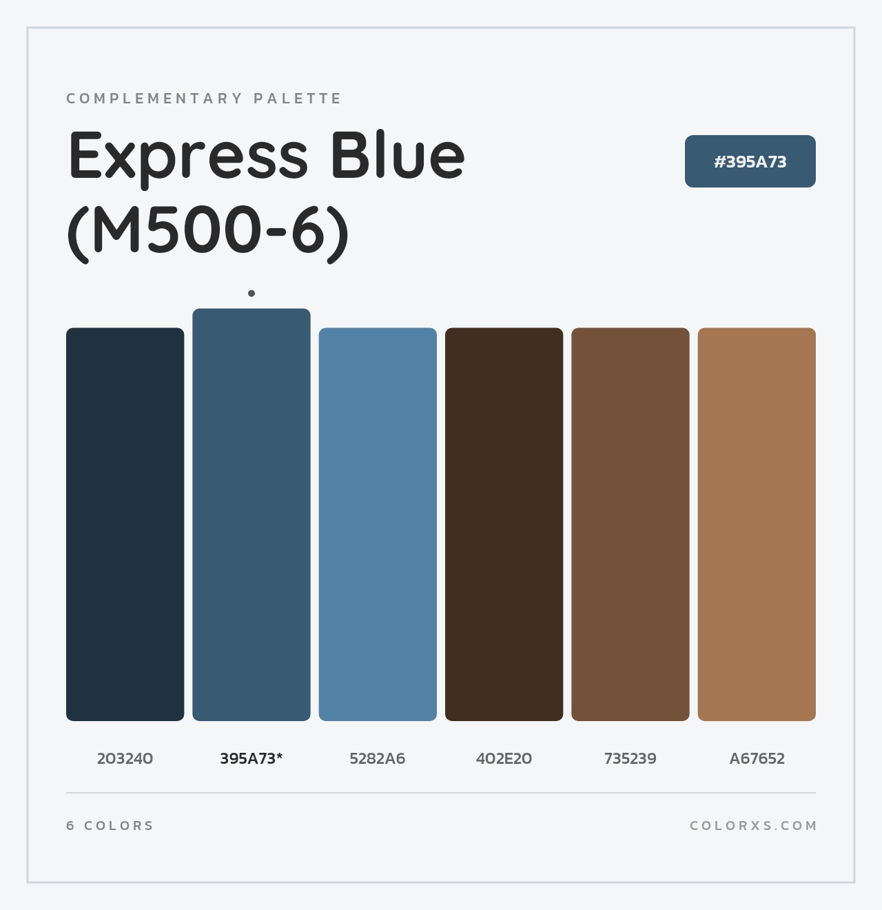Express Blue (M500-6) - Complementary Color Palette
