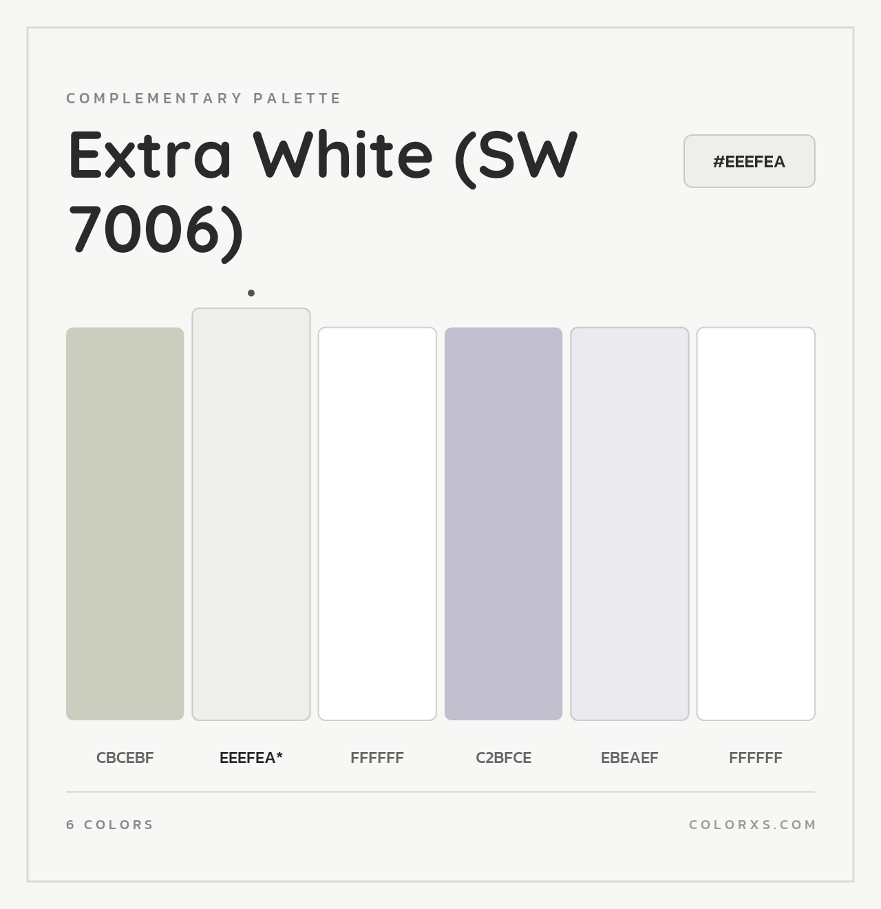 Extra White (SW 7006) - Complementary Color Palette