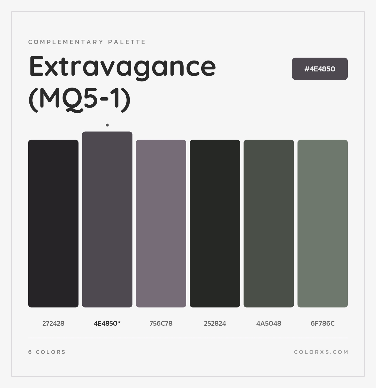 Extravagance (MQ5-1) - Complementary Color Palette