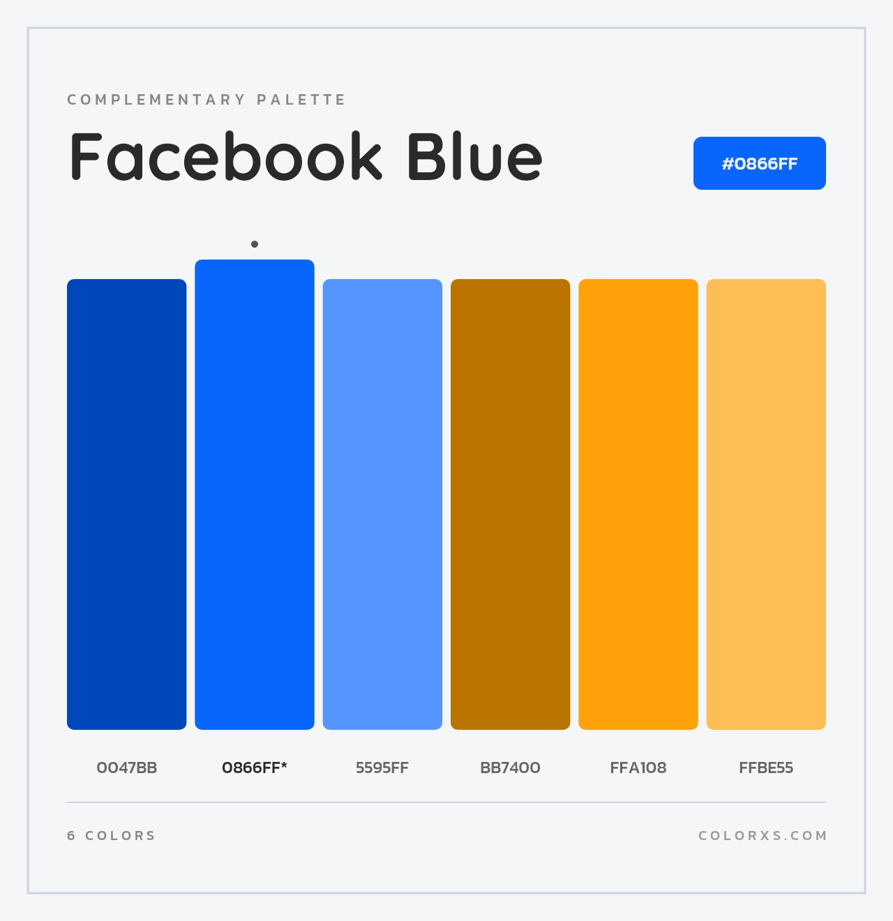 Facebook Blue - Complementary Color Palette