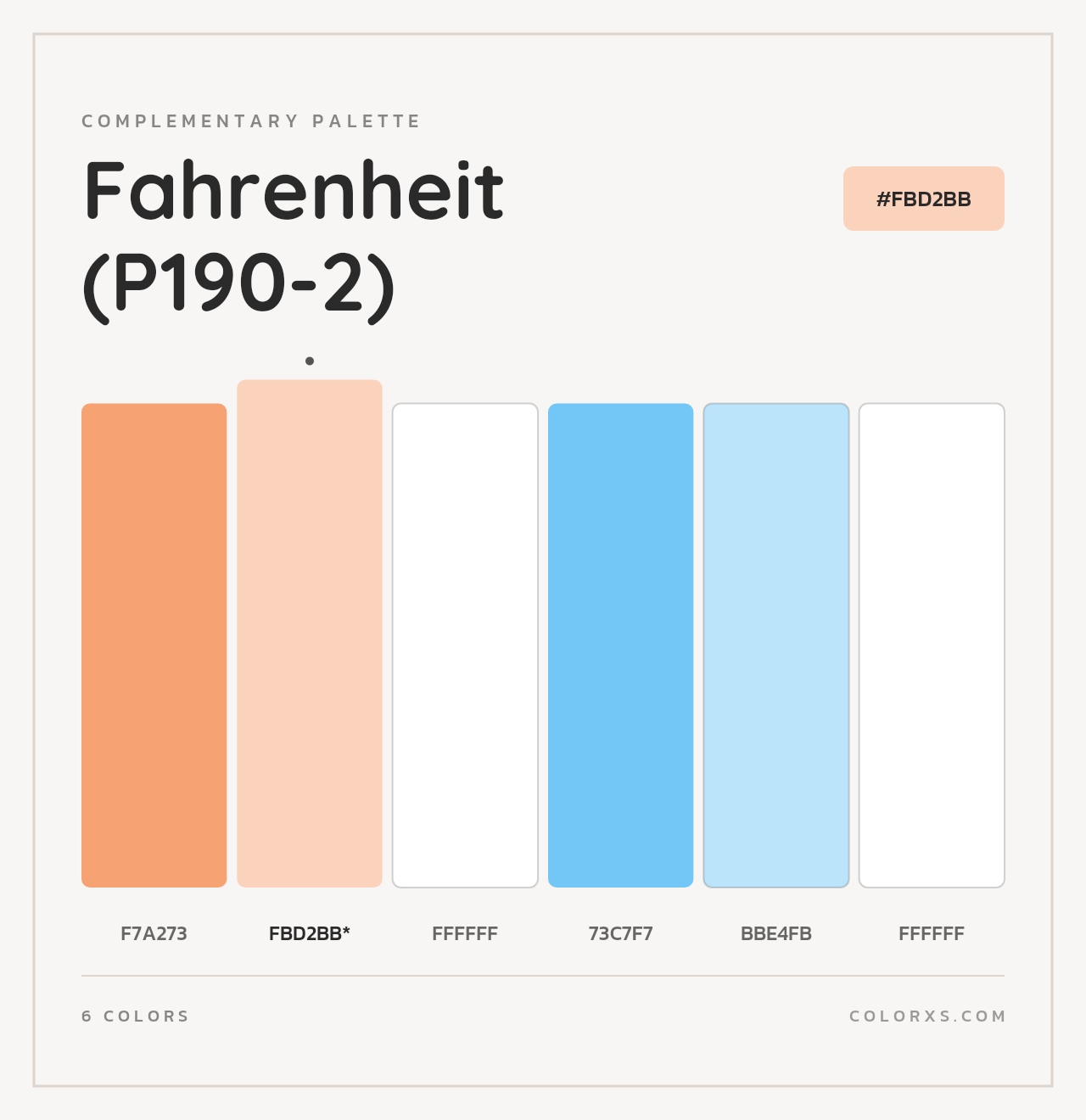 Fahrenheit (P190-2) - Complementary Color Palette