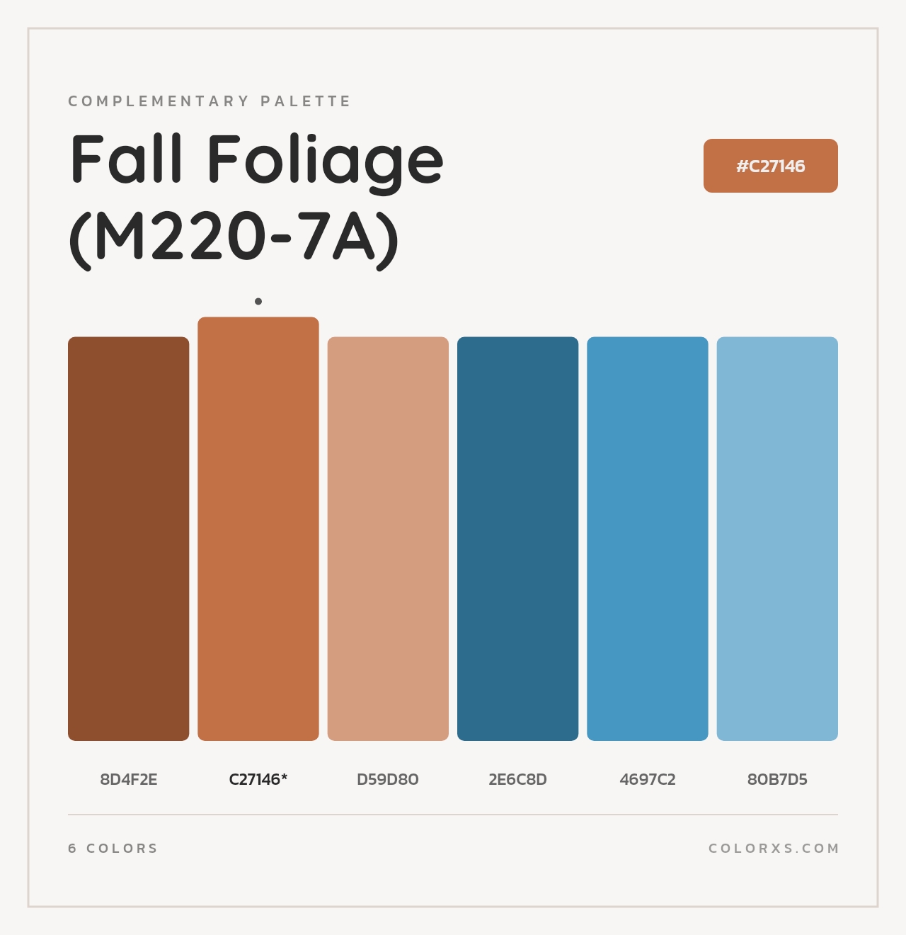 Fall Foliage (M220-7A) - Complementary Color Palette