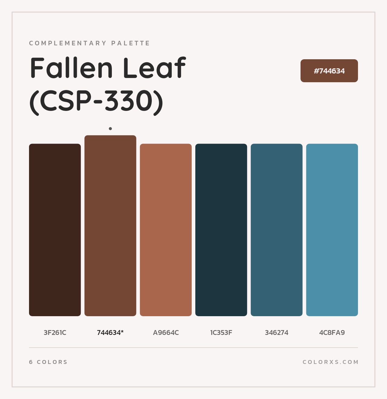 Fallen Leaf (CSP-330) - Complementary Color Palette