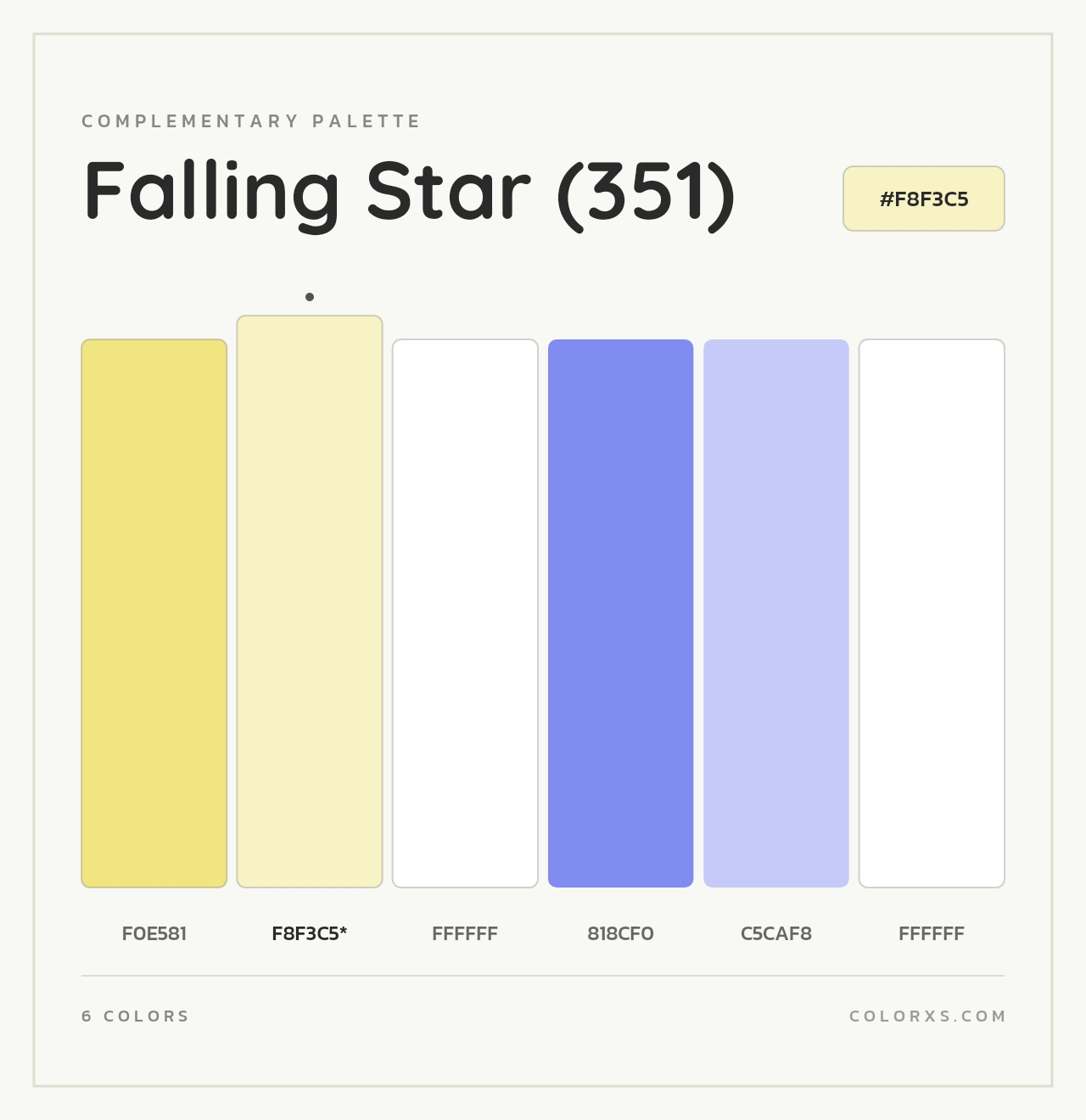 Falling Star (351) - Complementary Color Palette