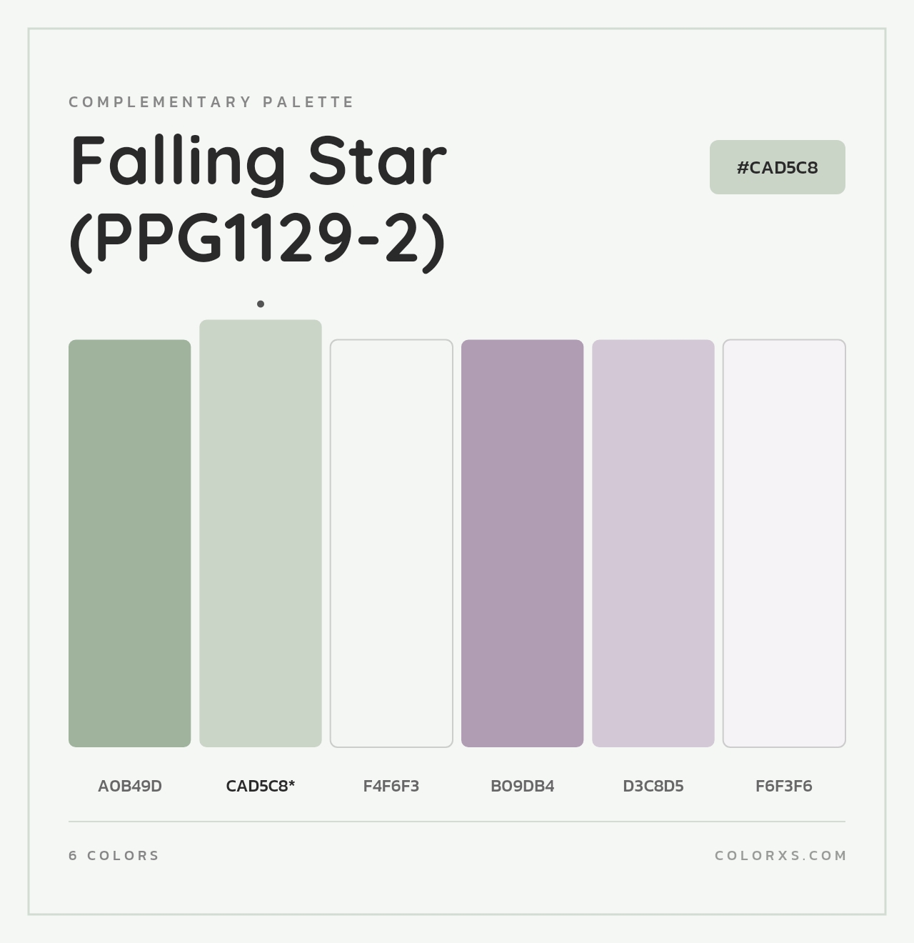 Falling Star (PPG1129-2) - Complementary Color Palette
