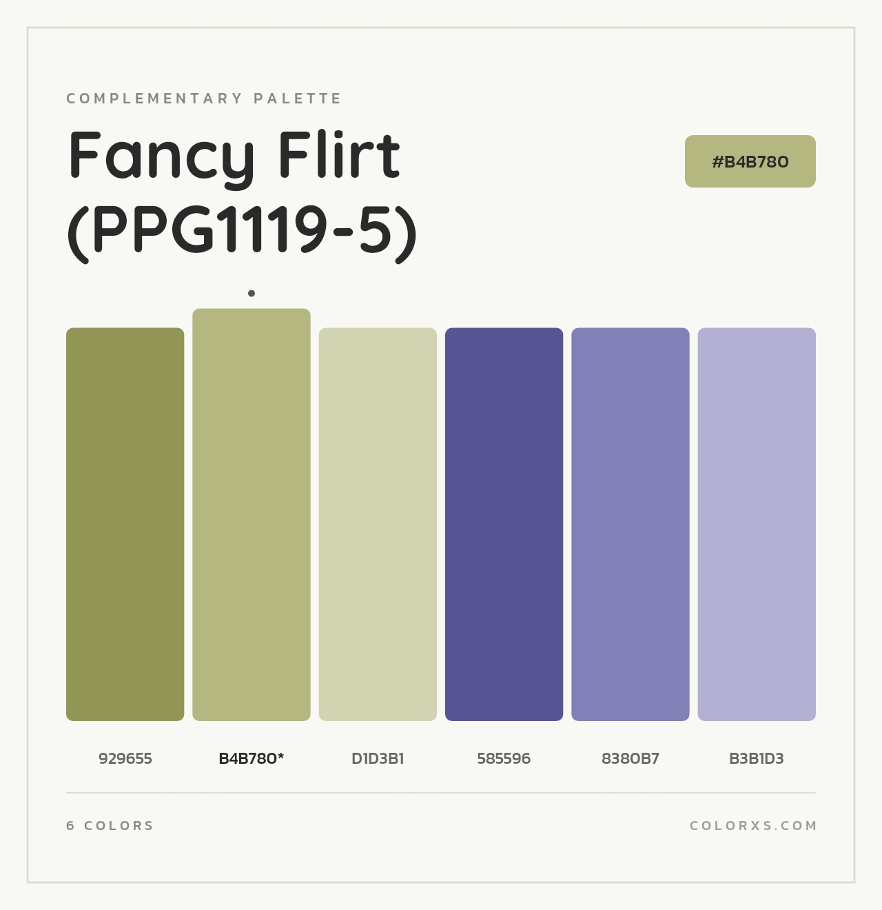 Fancy Flirt (PPG1119-5) - Complementary Color Palette