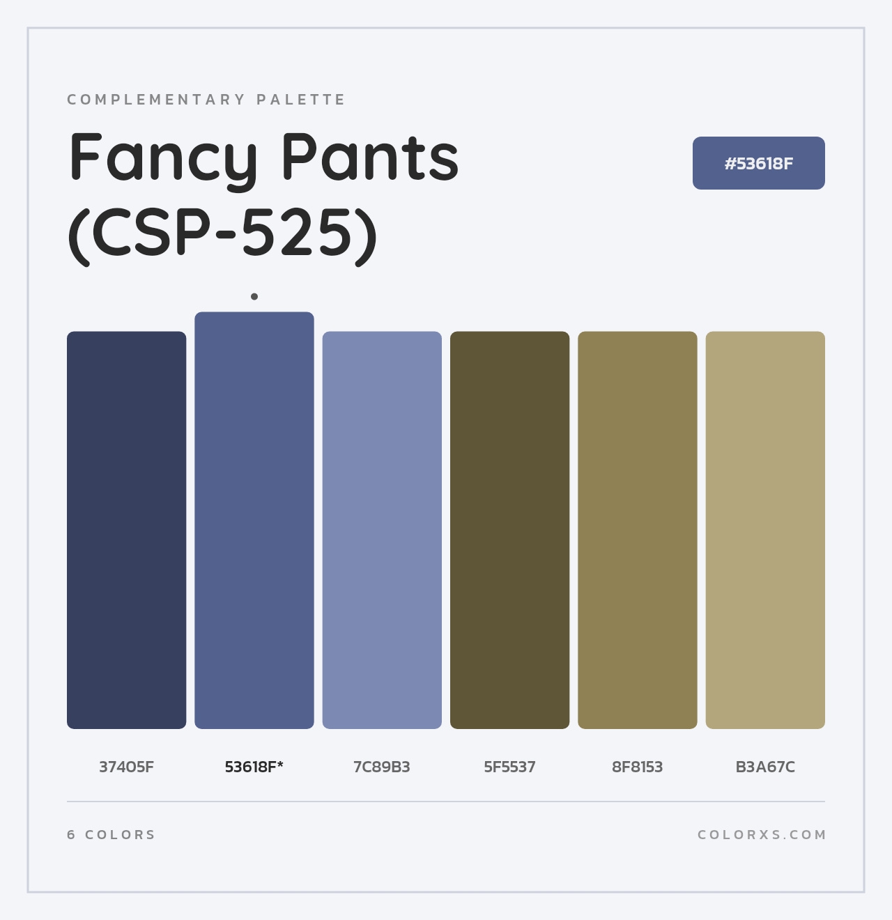 Fancy Pants (CSP-525) - Complementary Color Palette