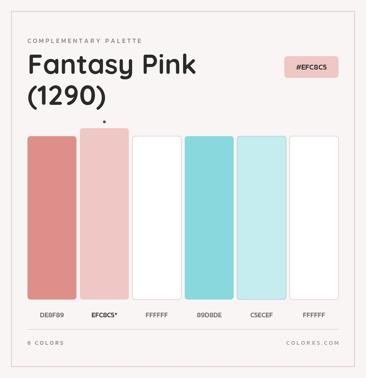 Fantasy Pink (1290) - Complementary Color Palette