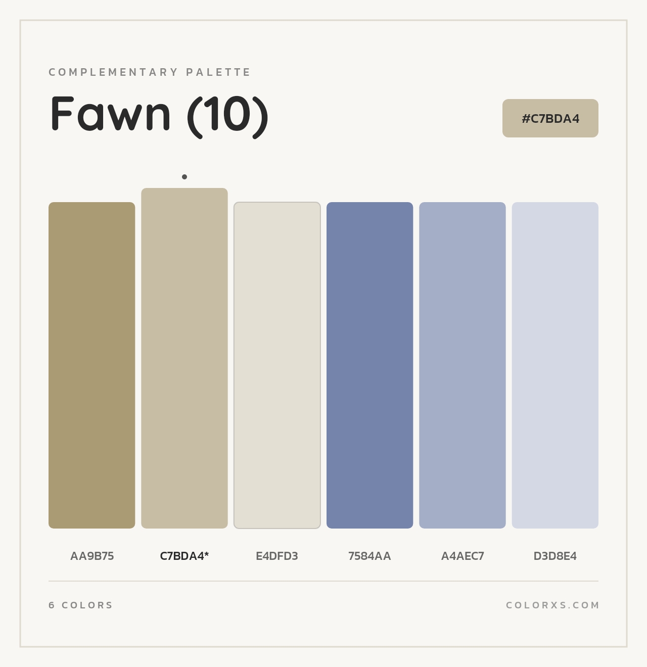 Fawn (10) - Complementary Color Palette