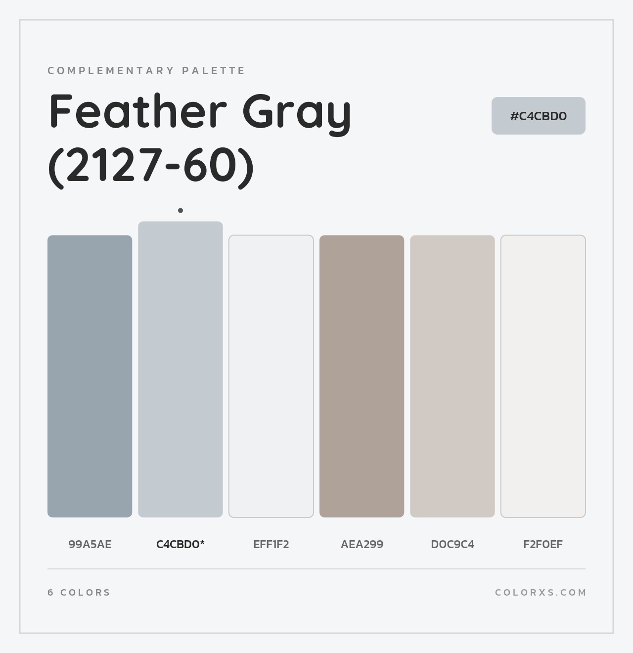 Feather Gray (2127-60) - Complementary Color Palette