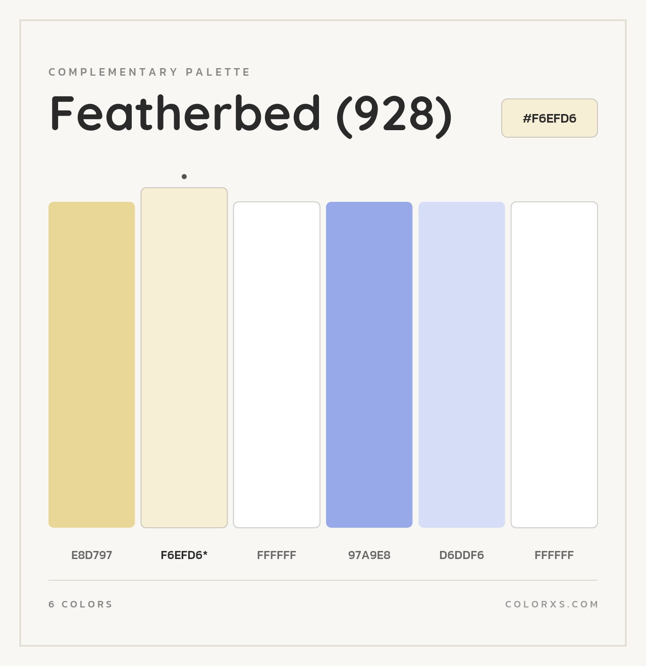 Featherbed (928) - Complementary Color Palette