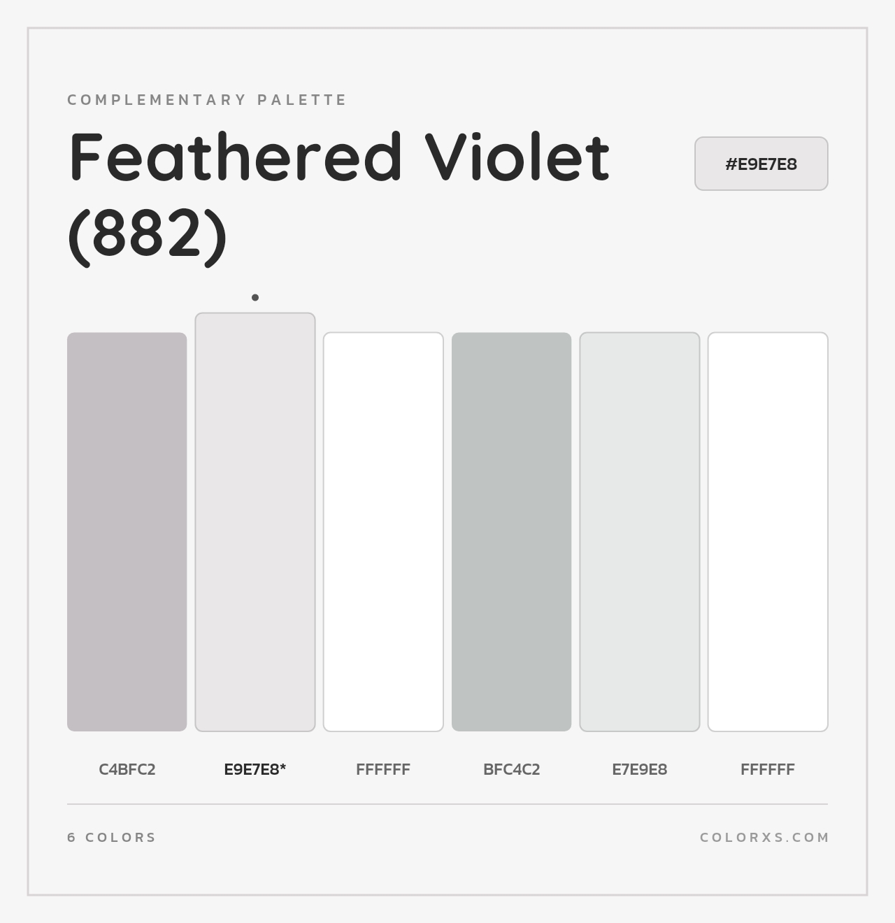 Feathered Violet (882) - Complementary Color Palette