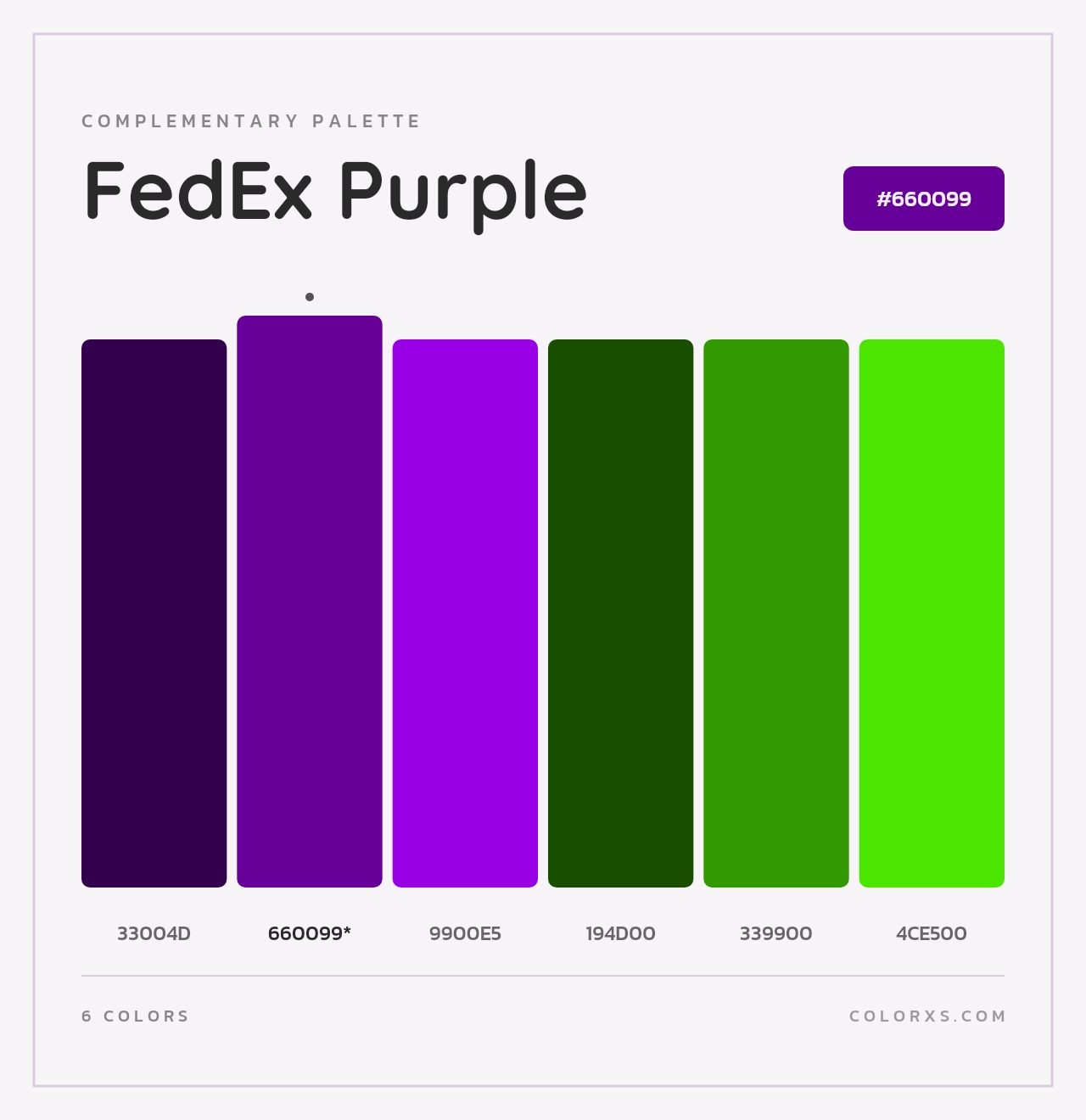 FedEx Purple - Complementary Color Palette