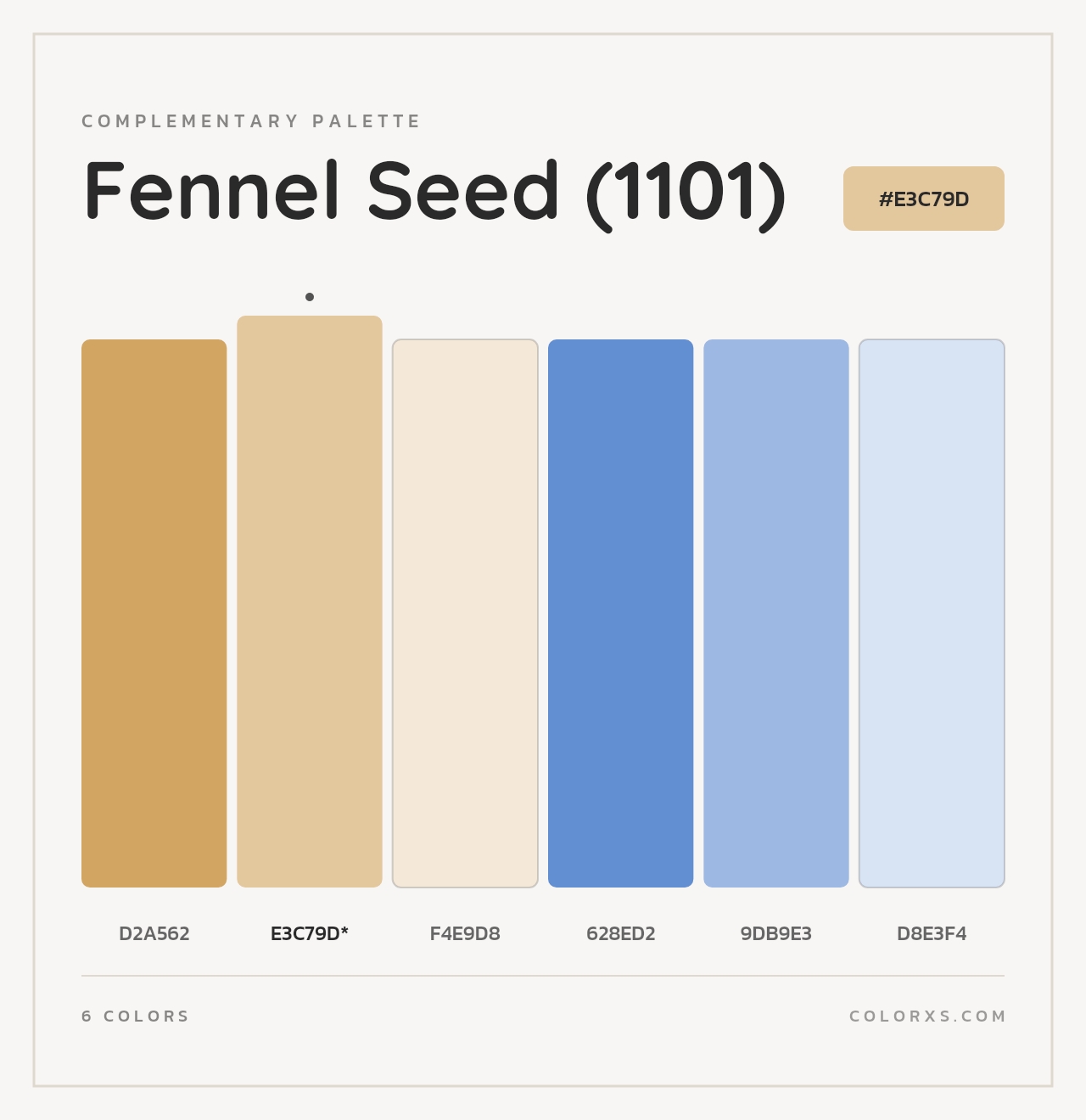 Fennel Seed (1101) - Complementary Color Palette
