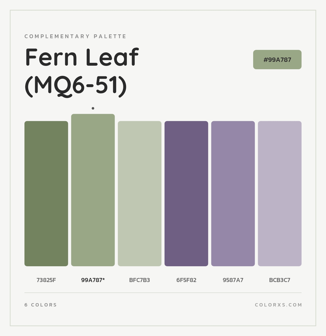 Fern Leaf (MQ6-51) - Complementary Color Palette