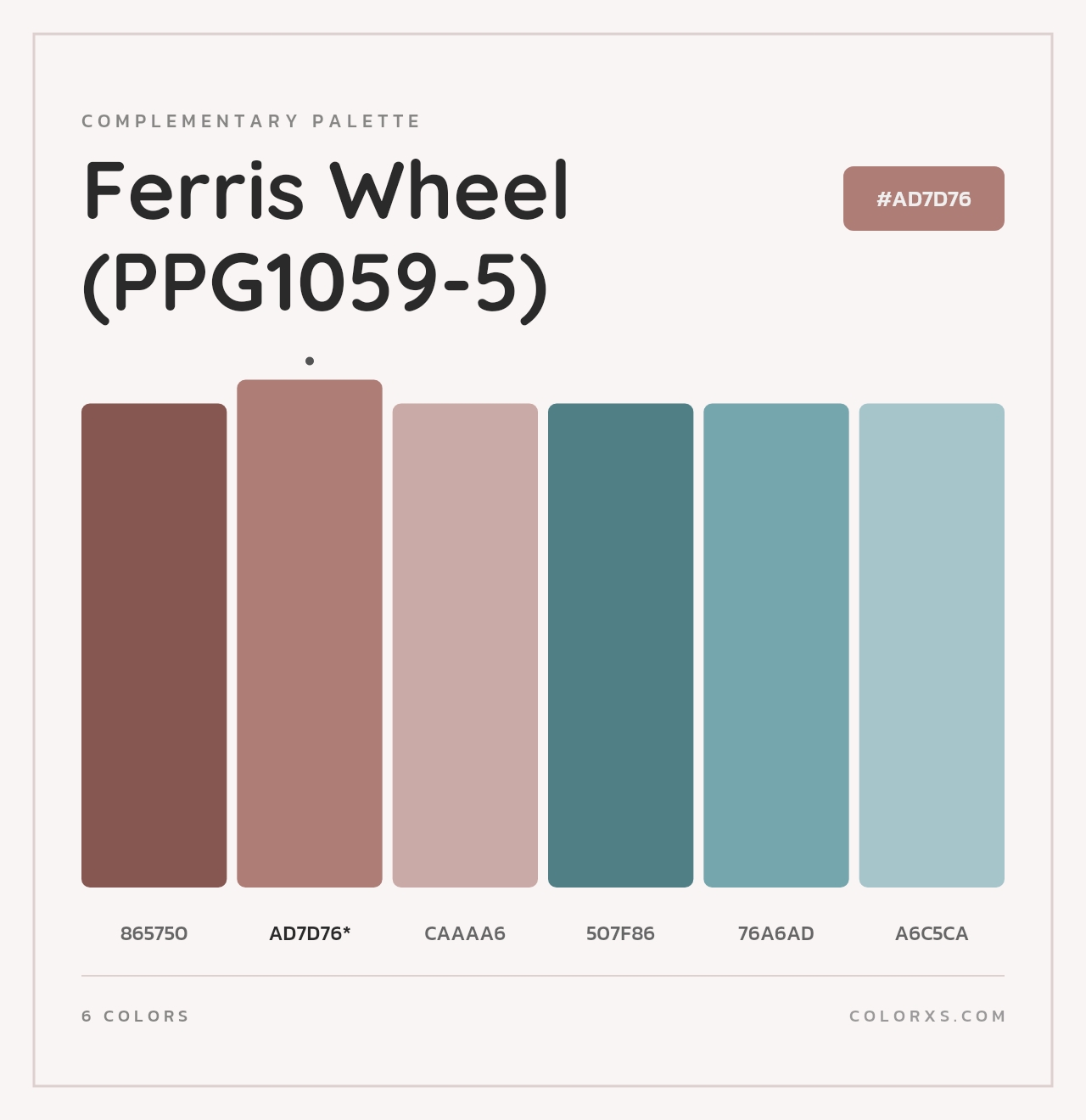 Ferris Wheel (PPG1059-5) - Complementary Color Palette