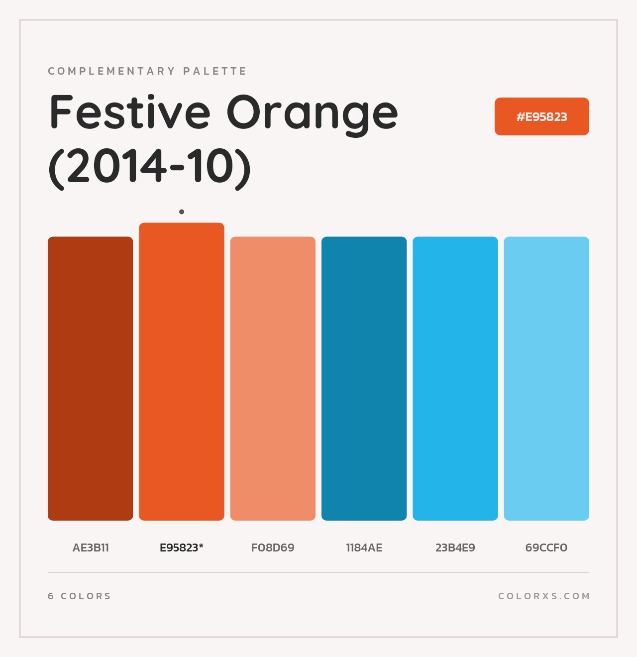 Festive Orange (2014-10) - Complementary Color Palette