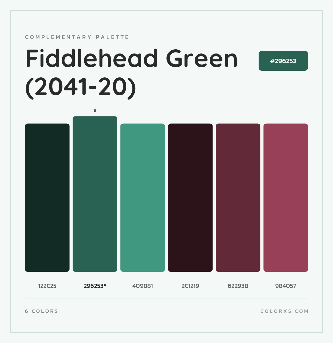Fiddlehead Green (2041-20) - Complementary Color Palette