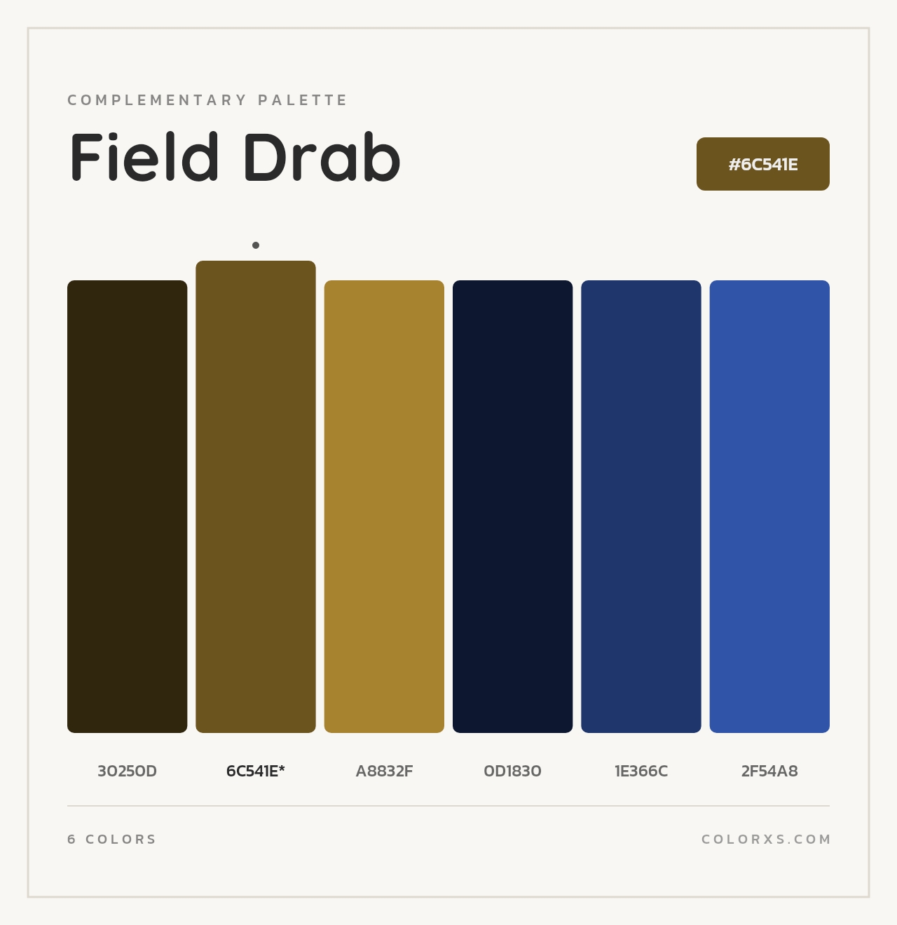 Field Drab - Complementary Color Palette