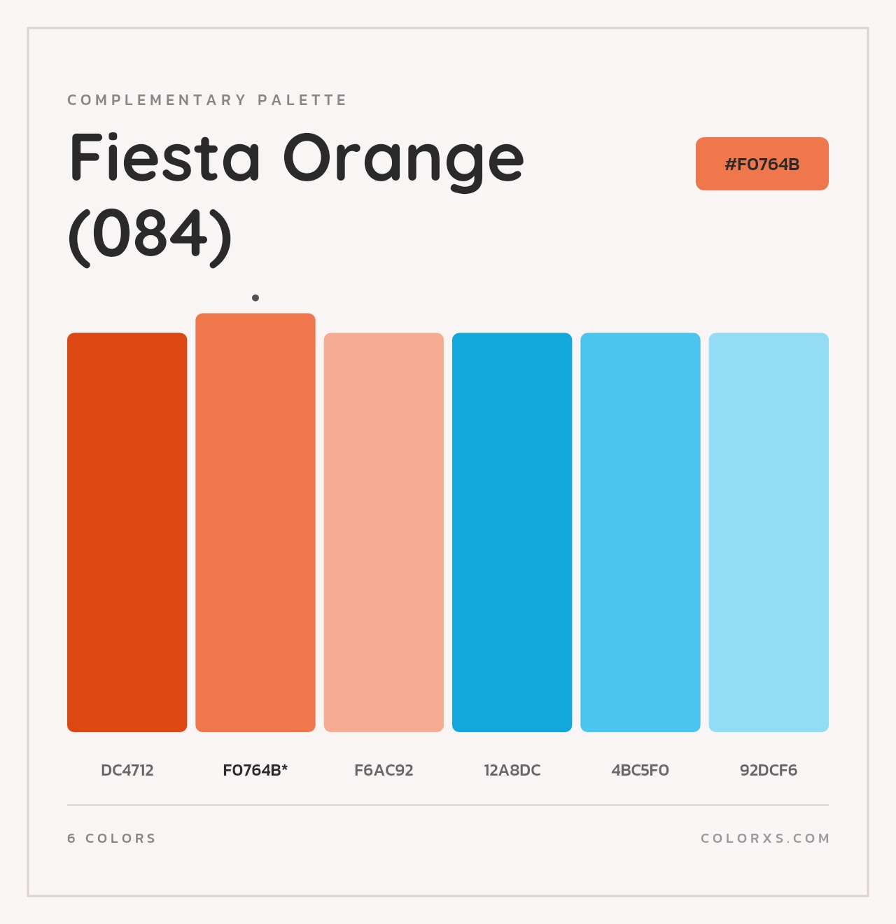 Fiesta Orange (084) - Complementary Color Palette