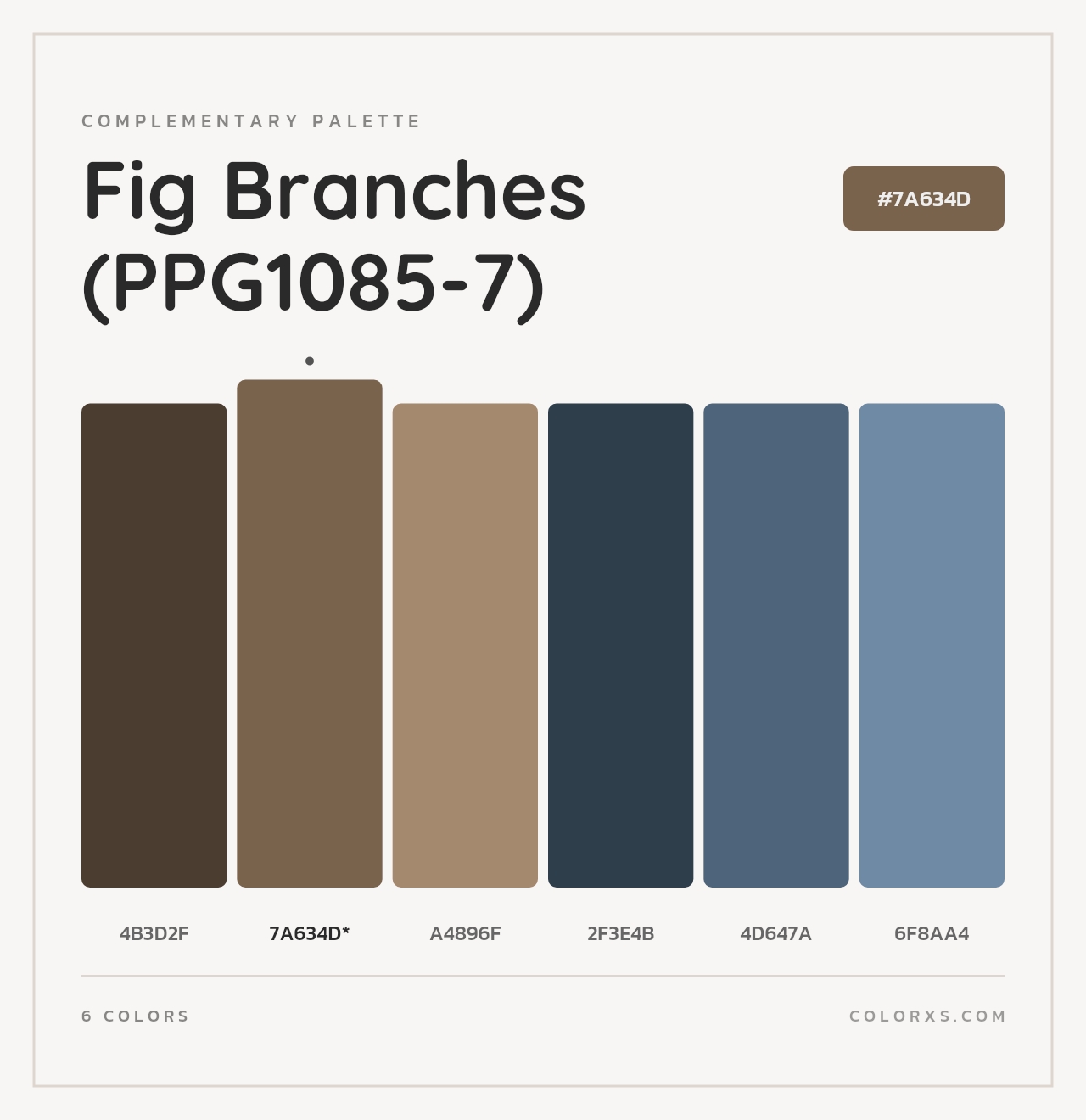 Fig Branches (PPG1085-7) - Complementary Color Palette
