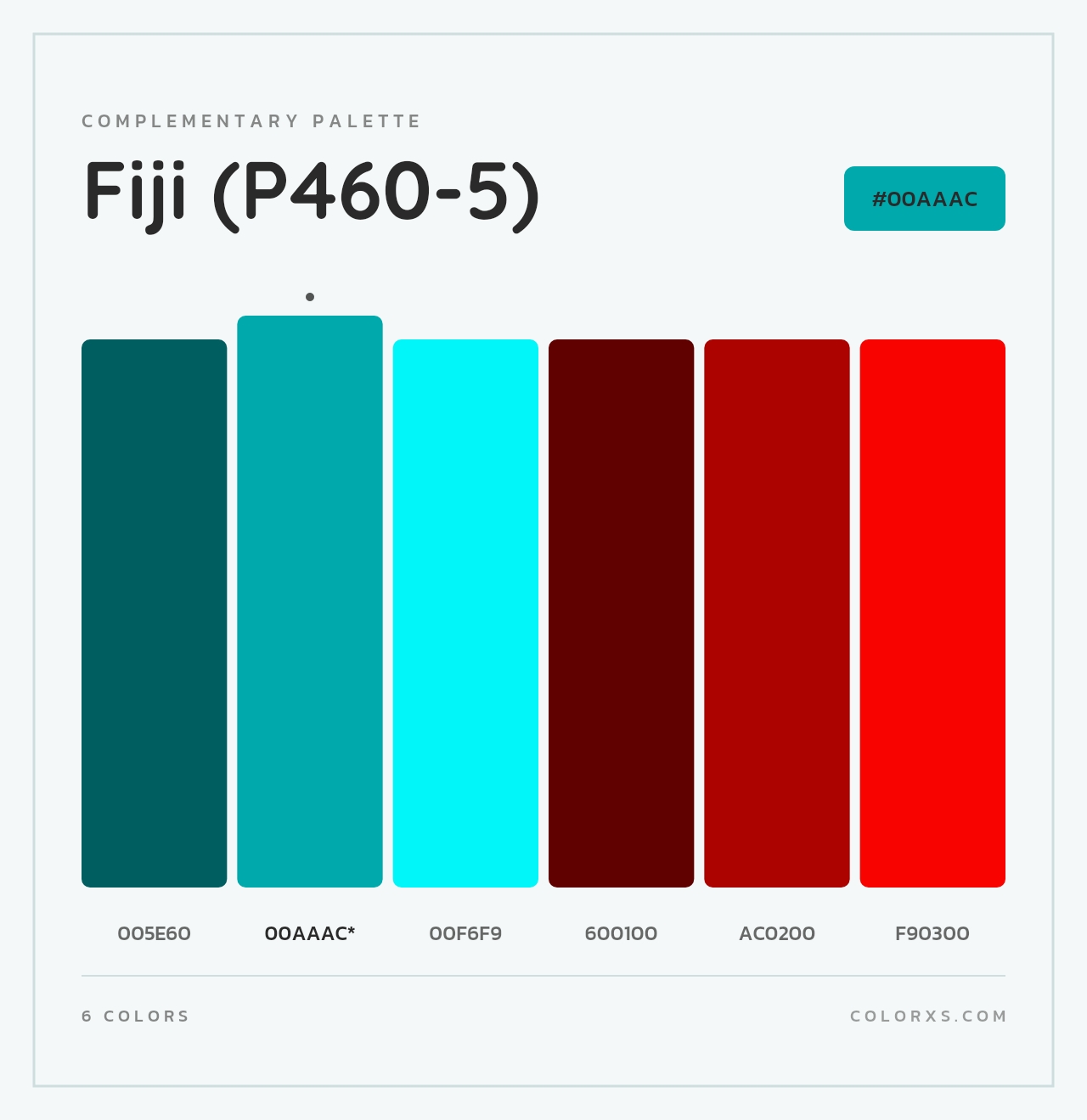 Fiji (P460-5) - Complementary Color Palette
