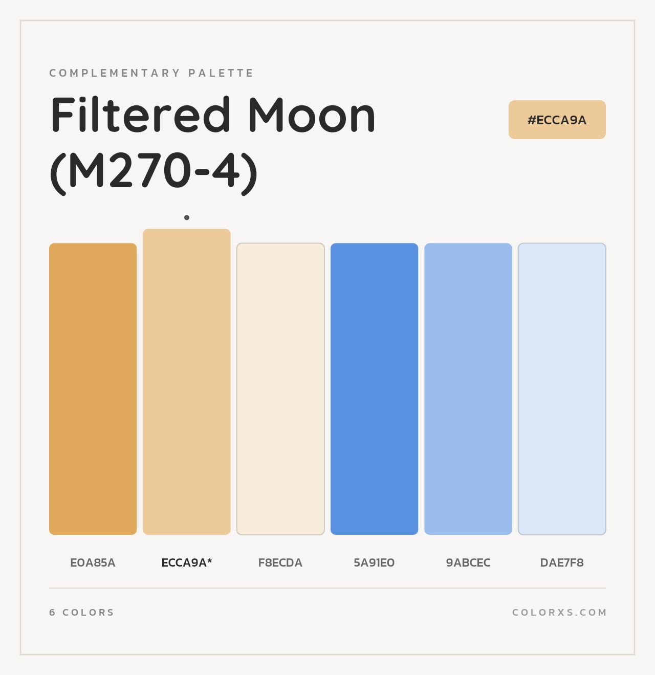 Filtered Moon (M270-4) - Complementary Color Palette