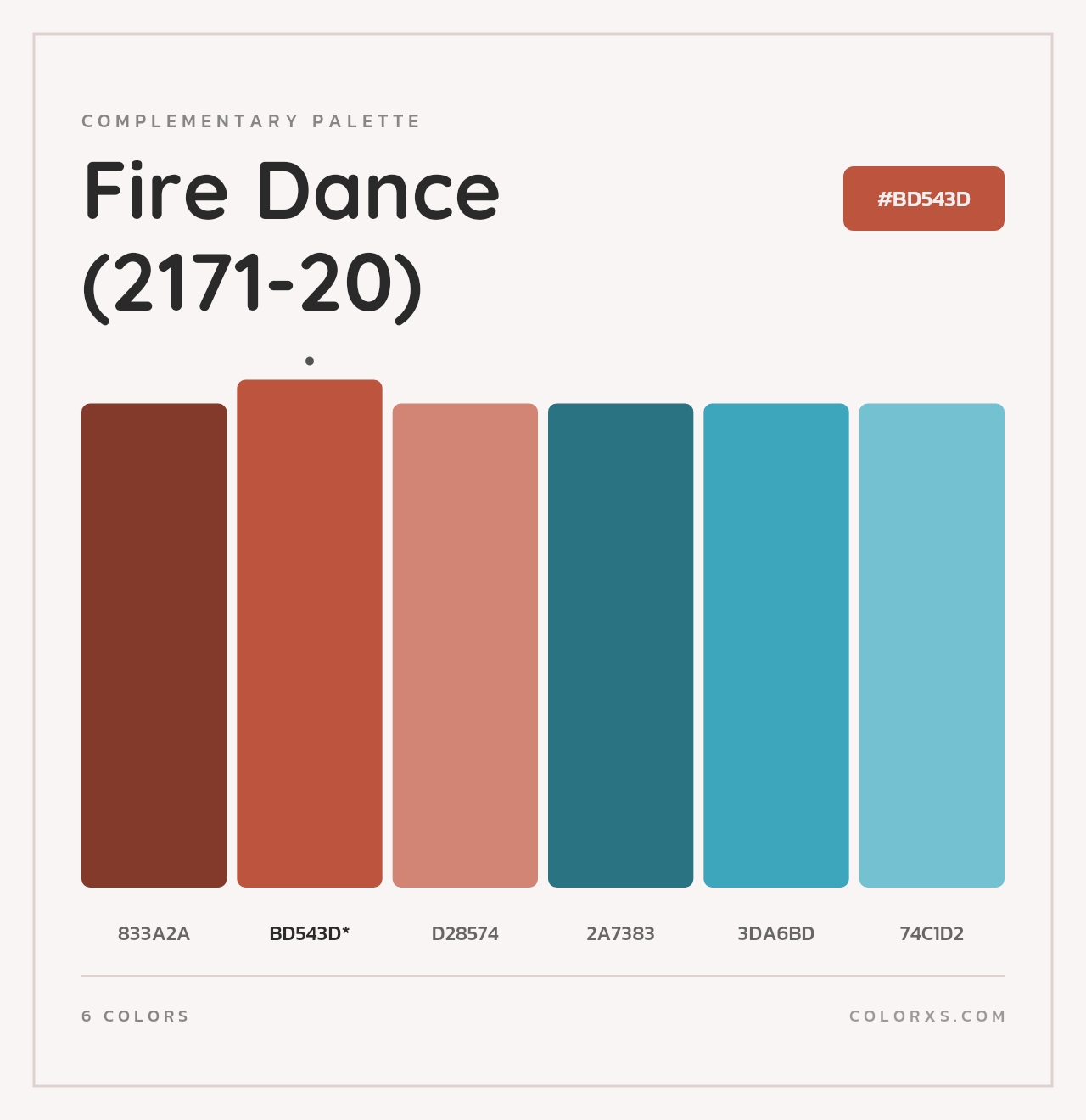 Fire Dance (2171-20) - Complementary Color Palette