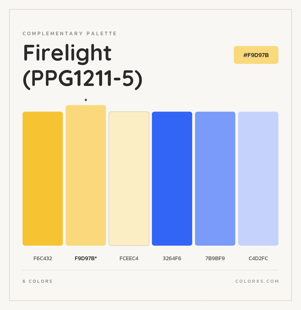 Firelight (PPG1211-5) - Complementary Color Palette