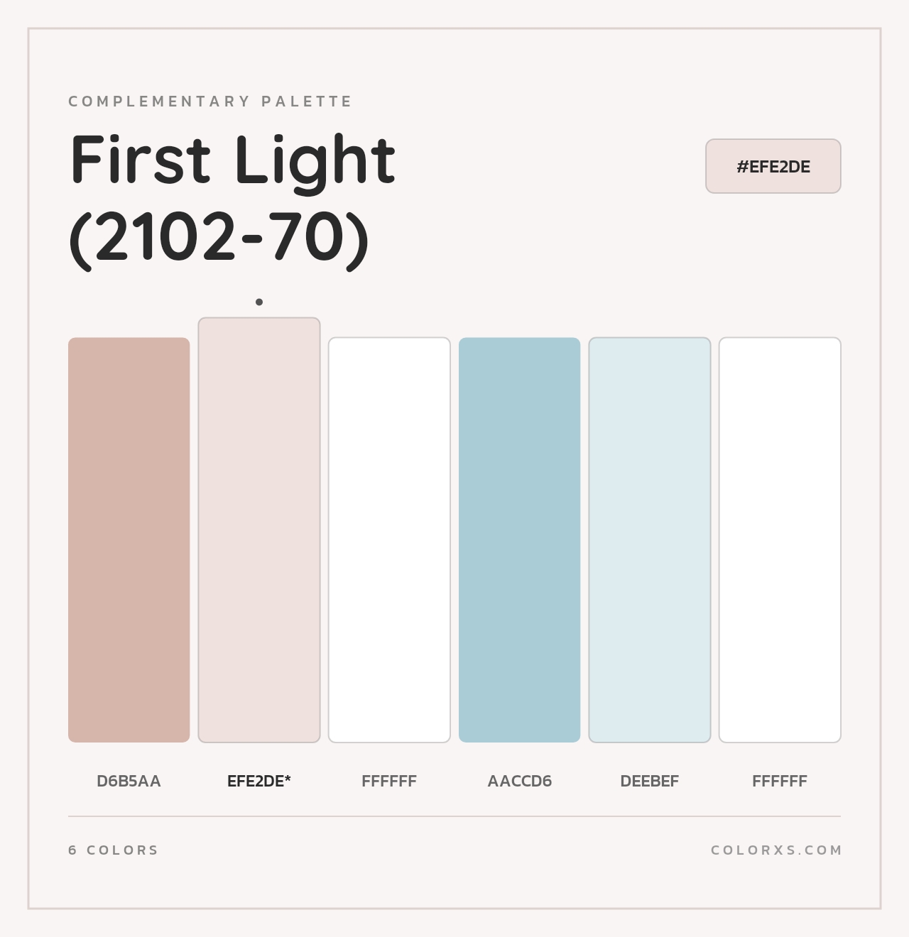 First Light (2102-70) - Complementary Color Palette